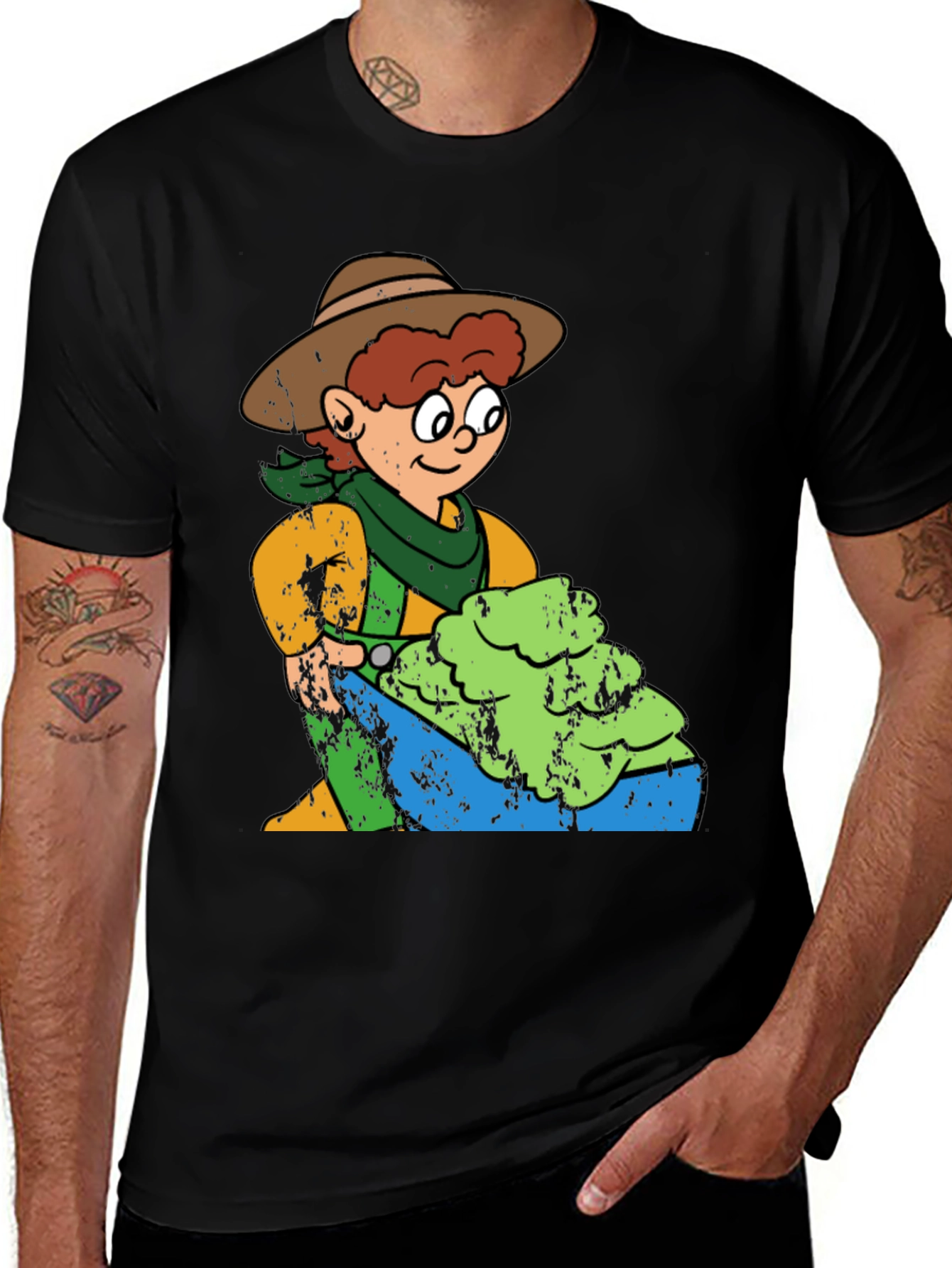 Variant 2 of Cartoon Cowboy Graphic T-Shirt