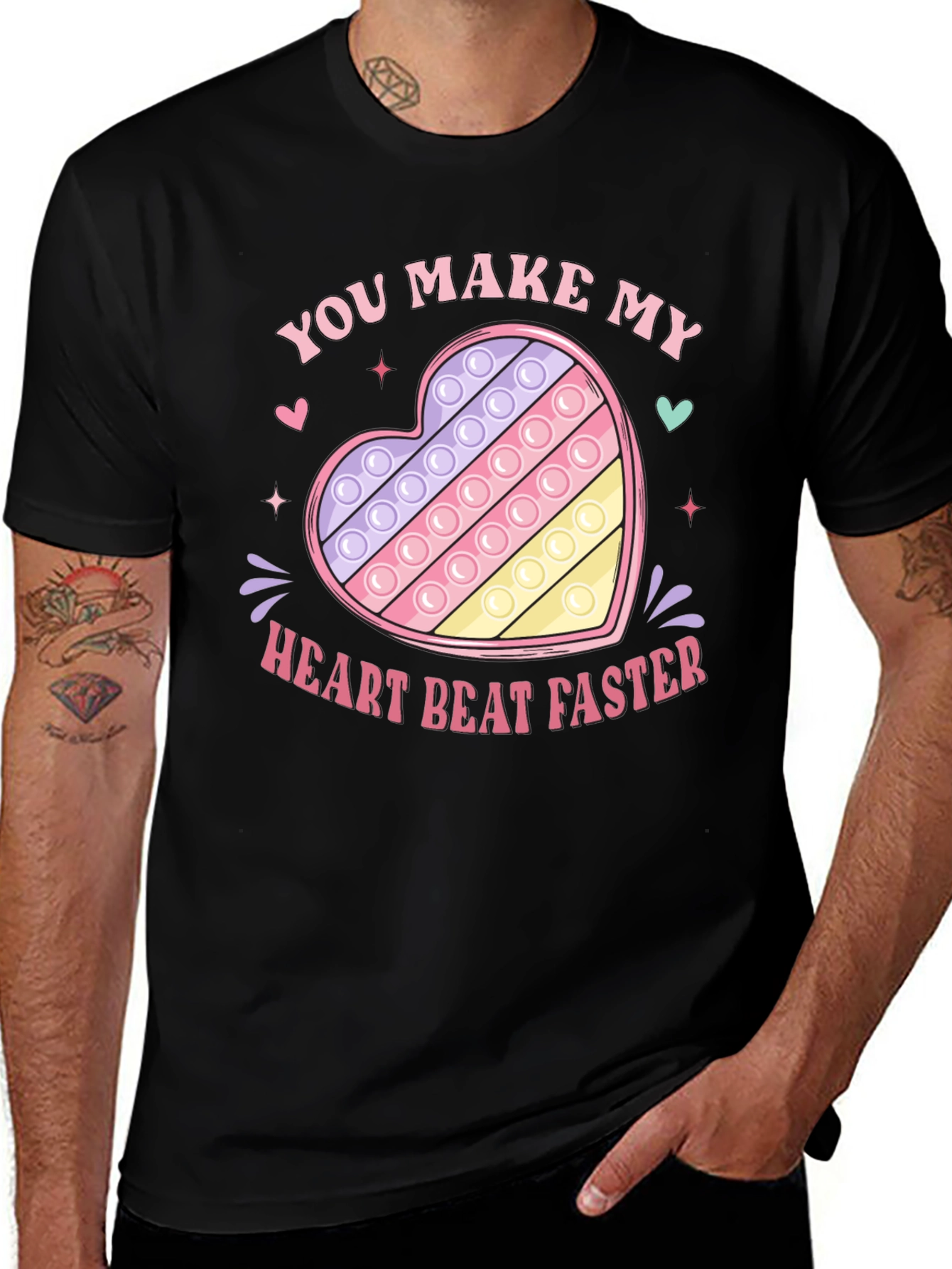Variant 9 of You Make My Heart Beat Faster Pop It T-Shirt