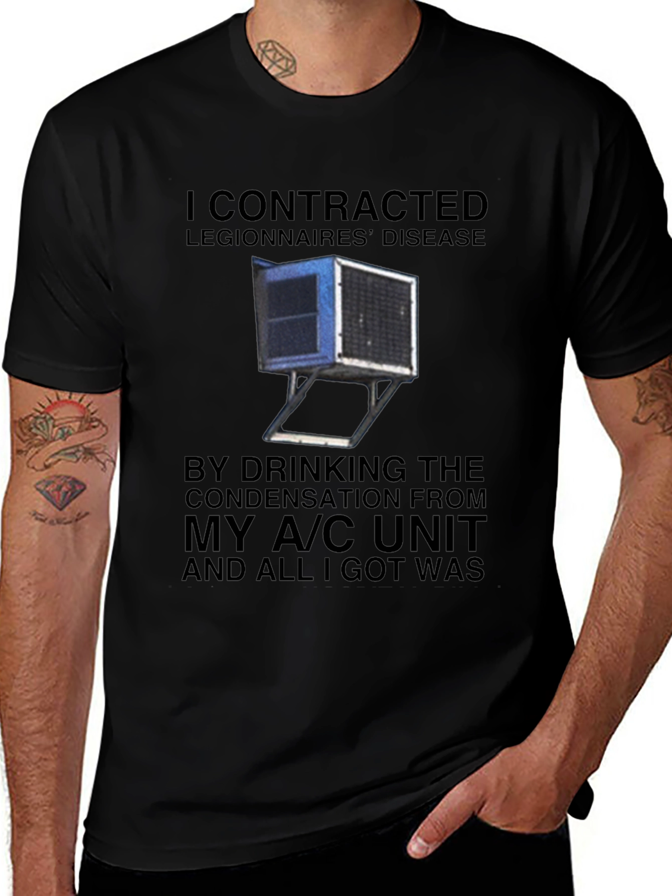 Variant 19 of Legionnaires' Disease A/C Unit Humor T-Shirt
