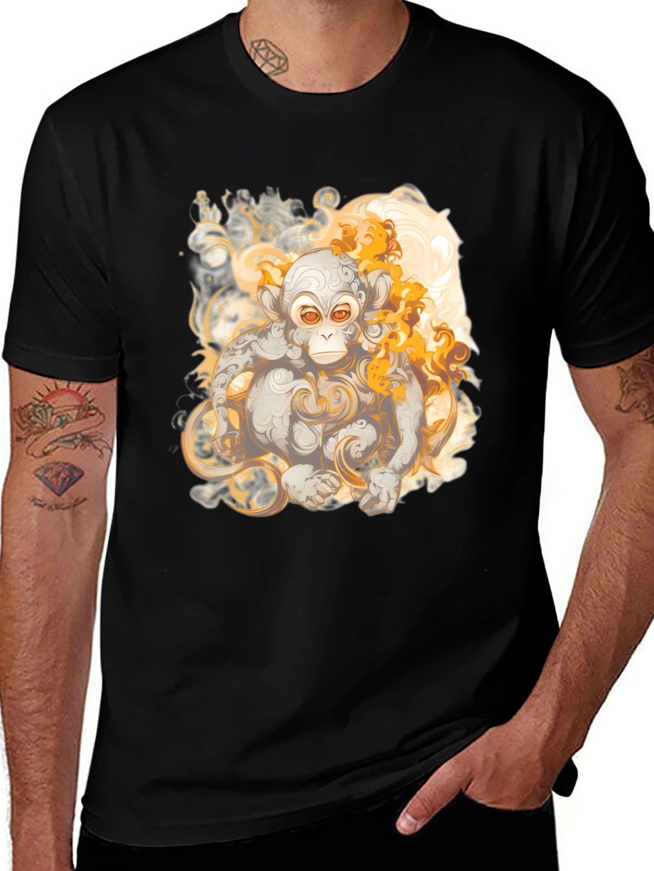Variant 14 of Monkey Graphic Tee - Unique Artistic Design