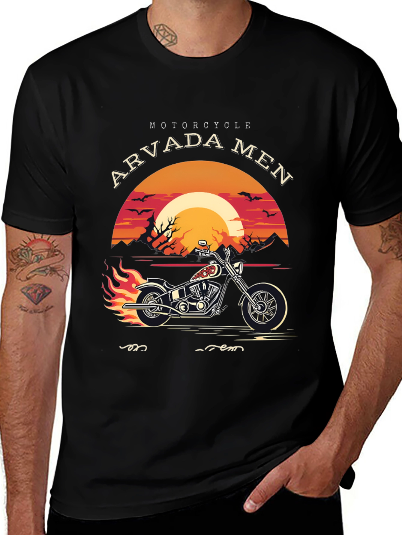 Variant 9 of Arvada Men Motorcycle Graphic Tee