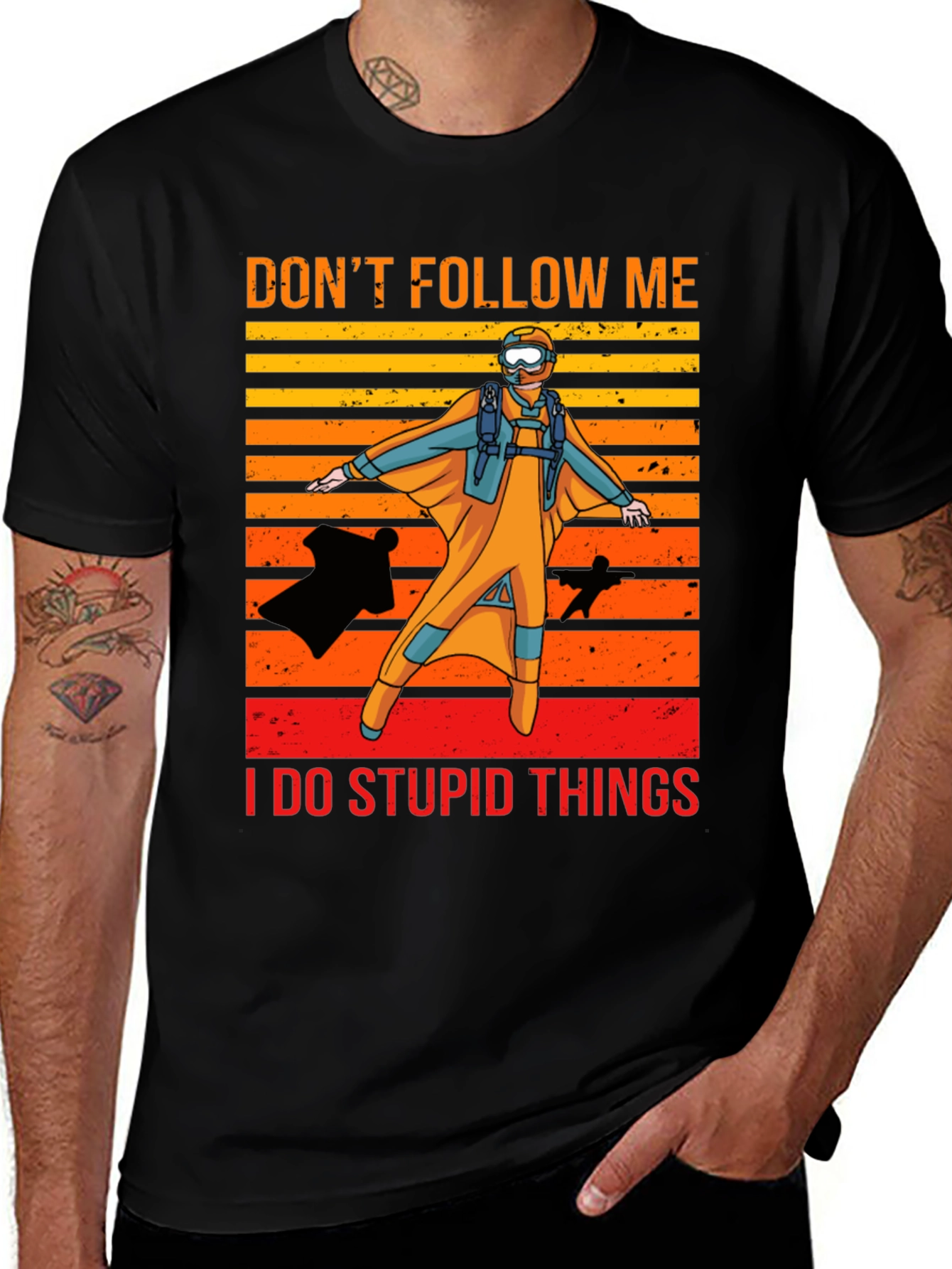 Don't Follow Me Skydive Graphic T-Shirt