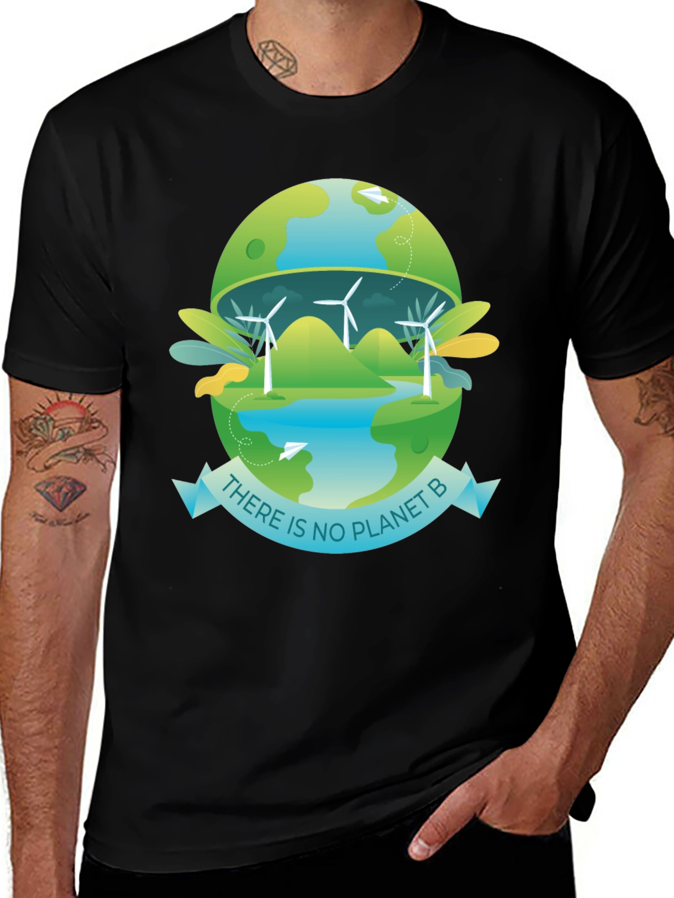 Variant 23 of Eco-Friendly 'No Planet B' Graphic T-Shirt