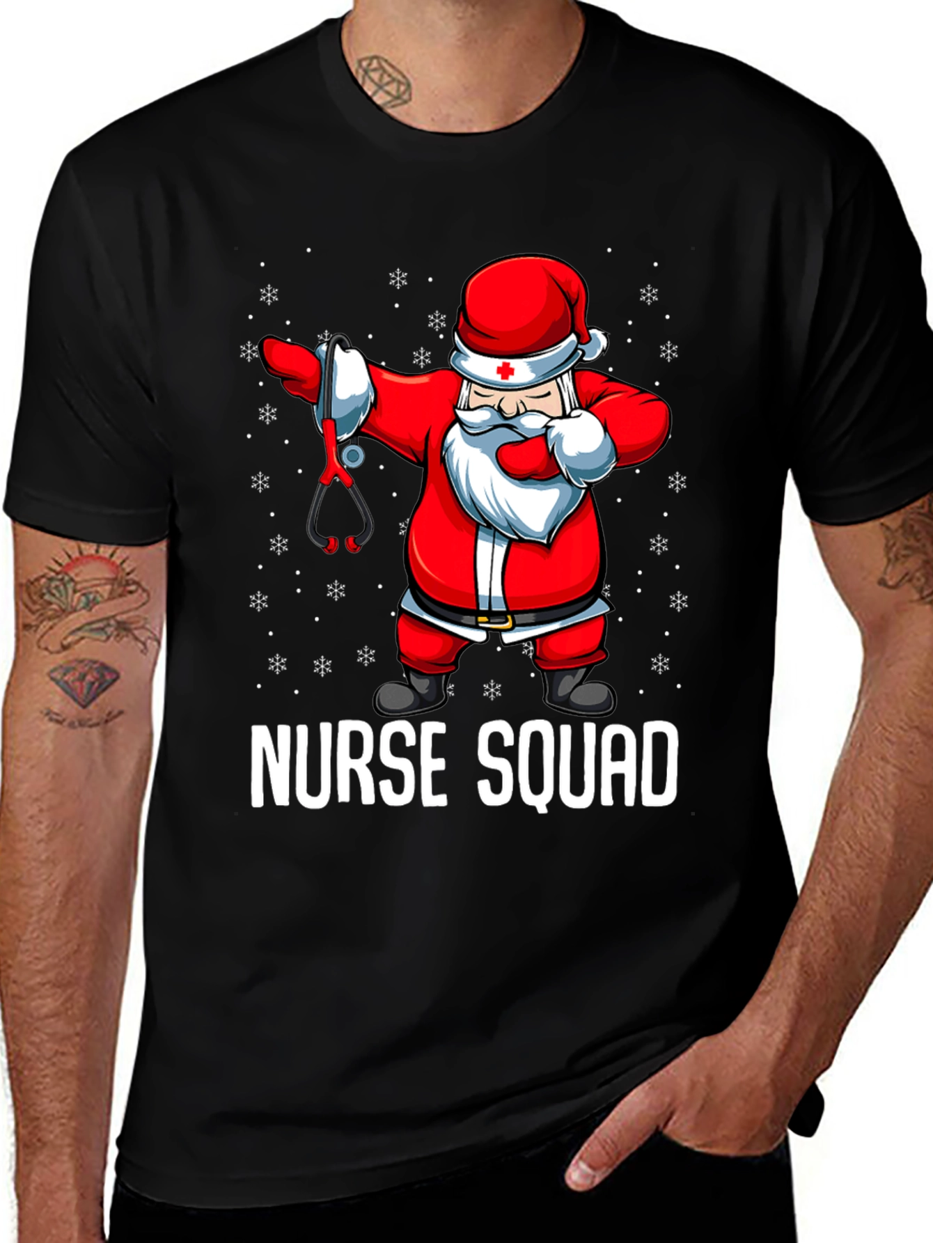 Variant 23 of Nurse Squad Santa Dabbing T-Shirt