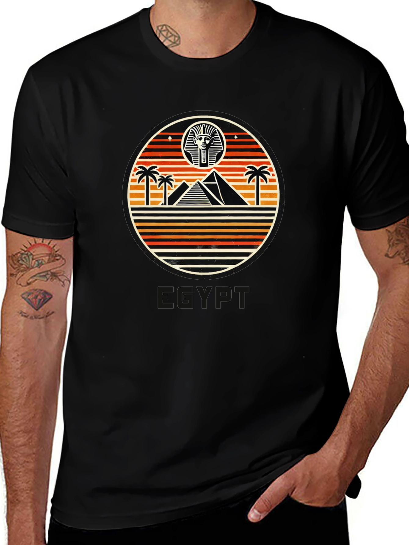 Variant 3 of Retro Egyptian Pyramid T-Shirt