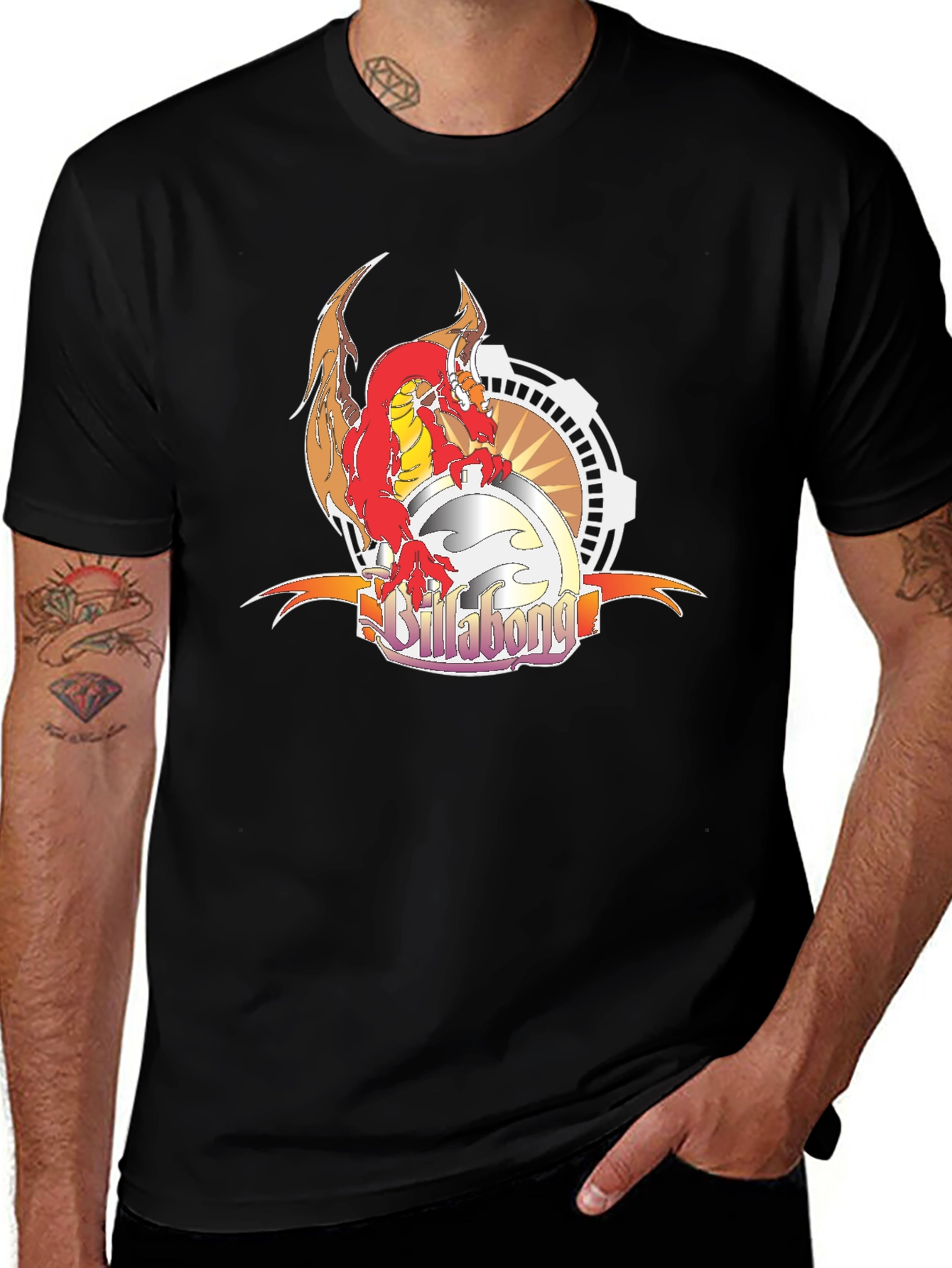 Variant 14 of Dragon Graphic Black T-Shirt