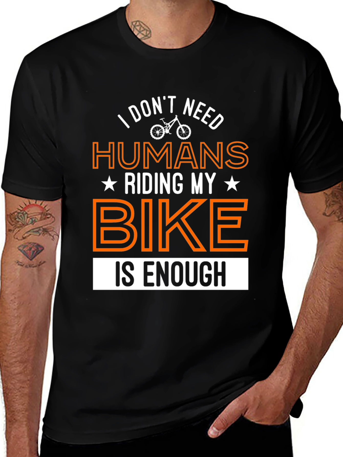 Variant 8 of Funny Bike T-Shirt: I Don't Need Humans Riding My Bike