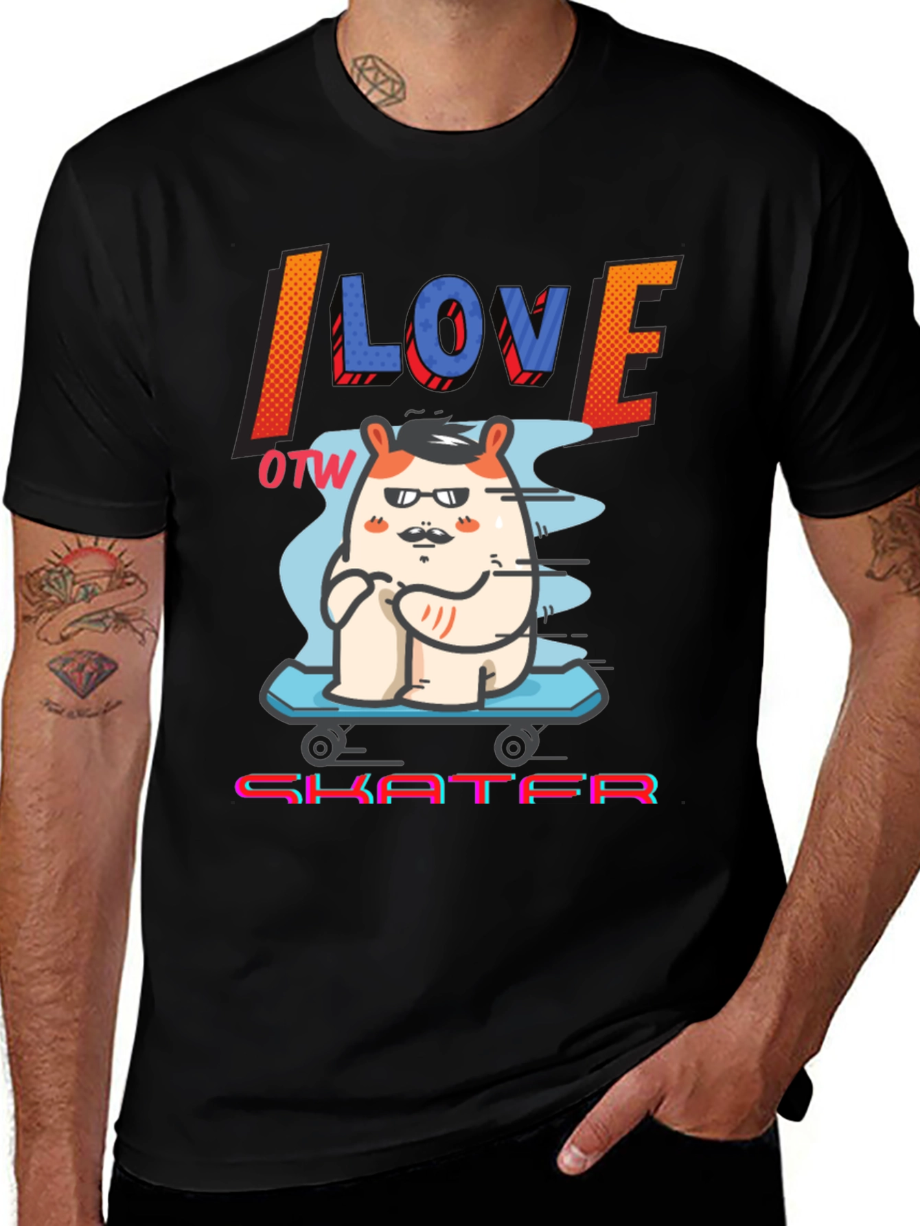 Variant 5 of I Love OTW Skater T-Shirt - Funny Graphic Tee