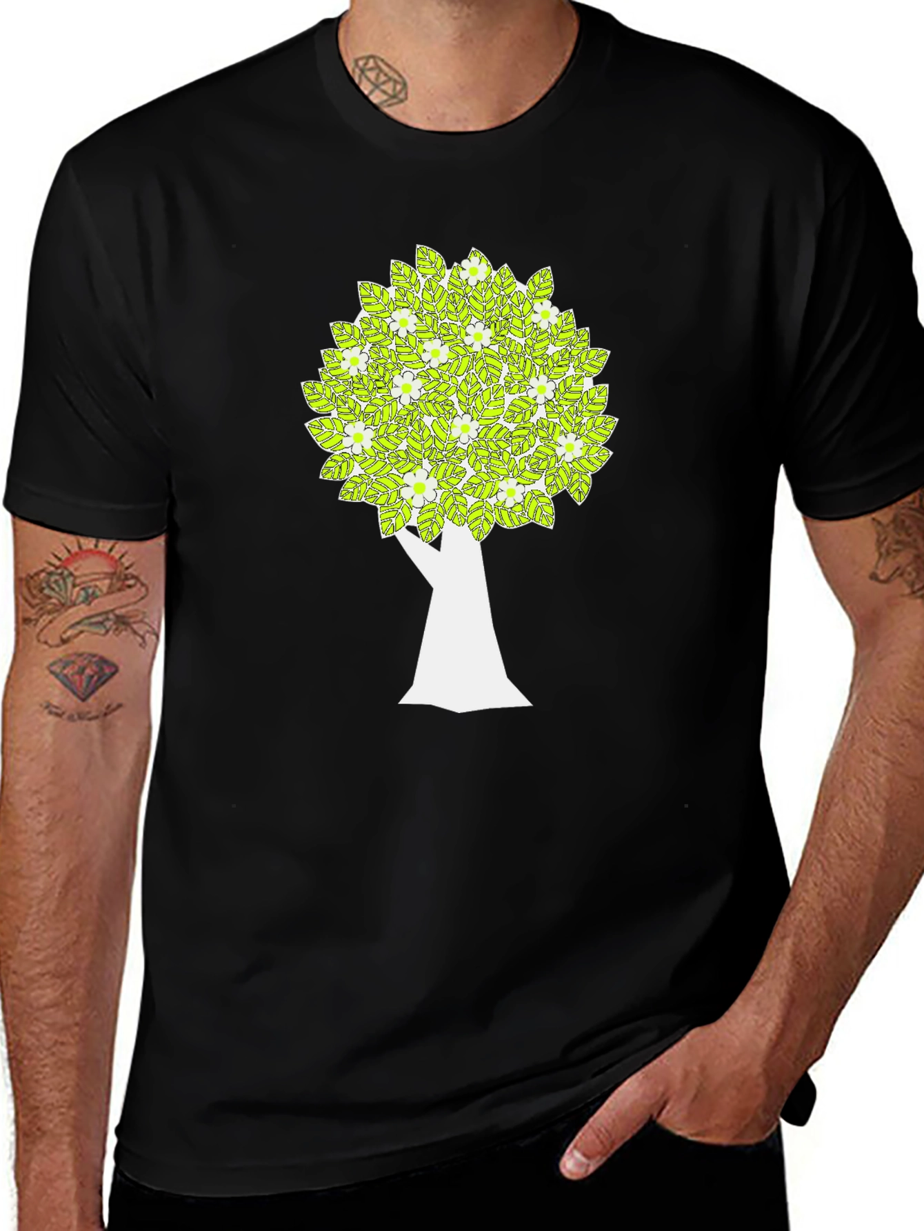Tree Graphic Black T-Shirt