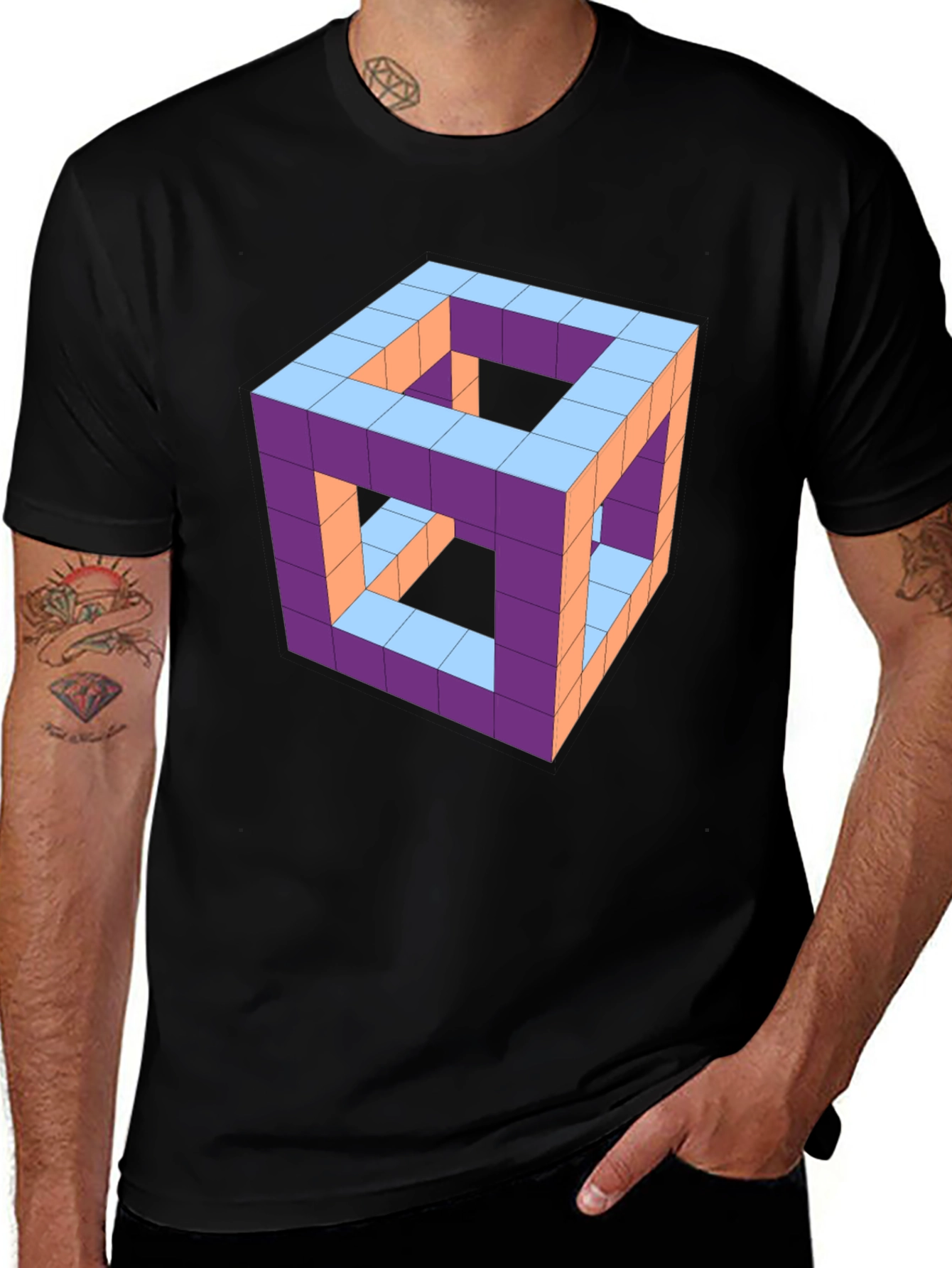 Variant 2 of Impossible Cube Graphic Tee
