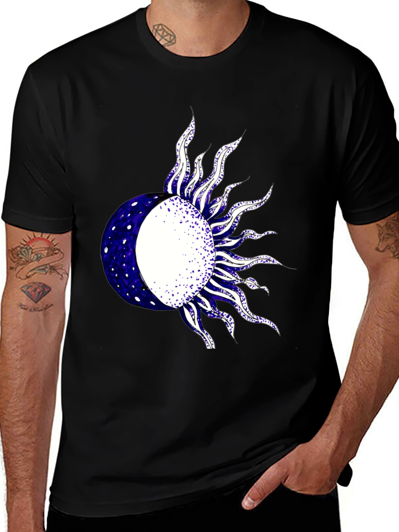 Variant 20 of Sun & Moon Graphic Tee - Celestial Style