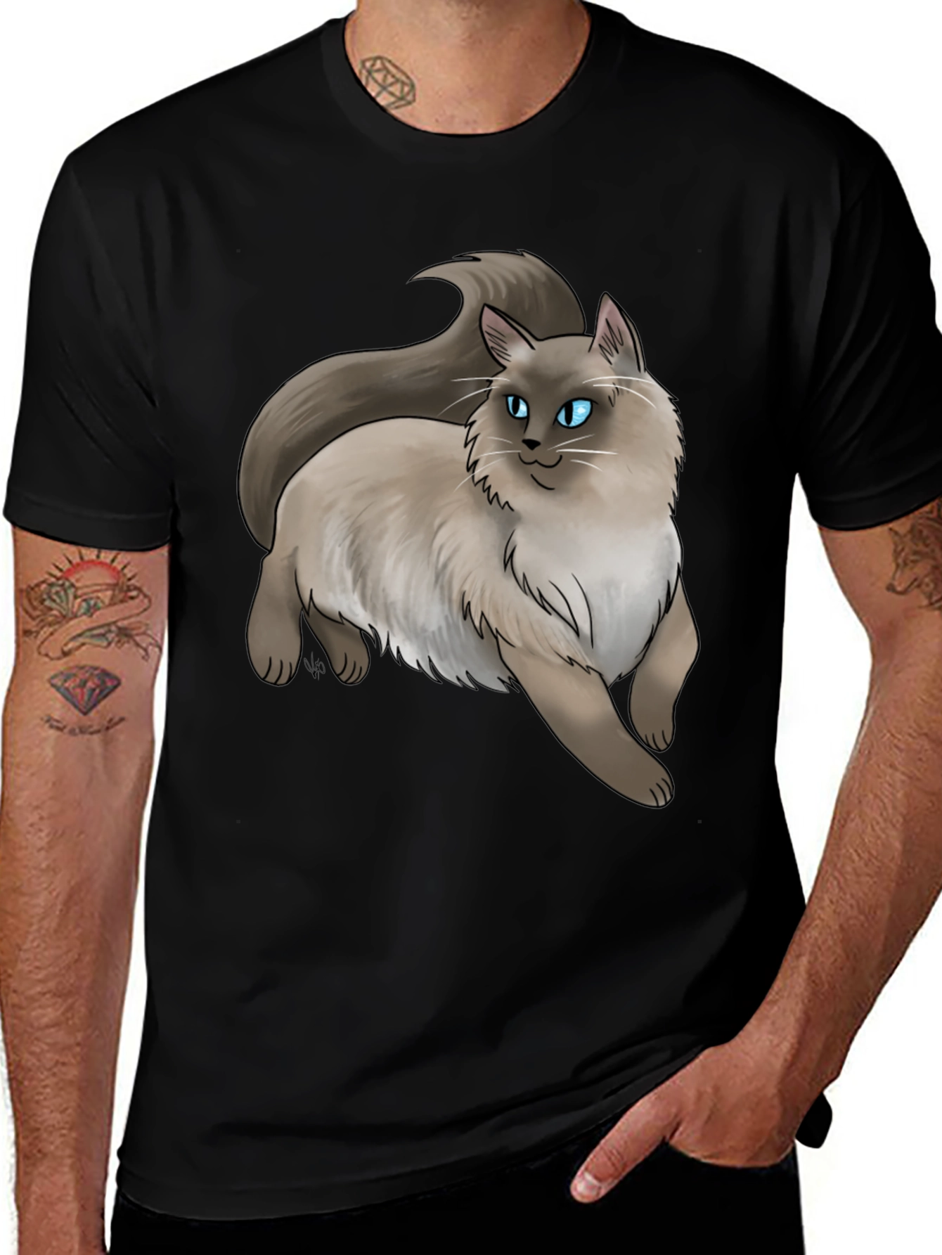 Variant 15 of Ragdoll Cat T-Shirt - Cute Pet Graphic Tee