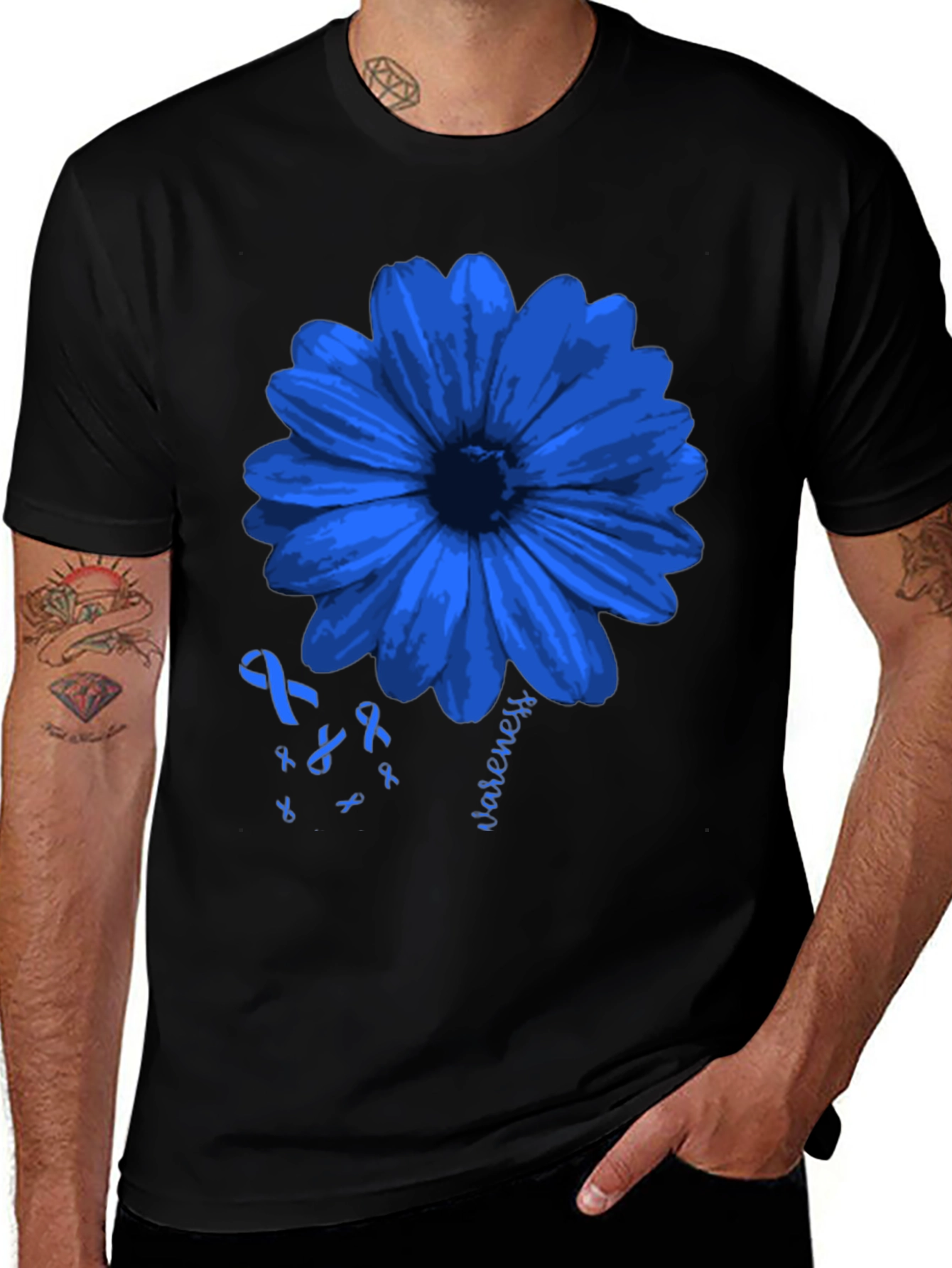 Variant 13 of Blue Flower Awareness T-Shirt