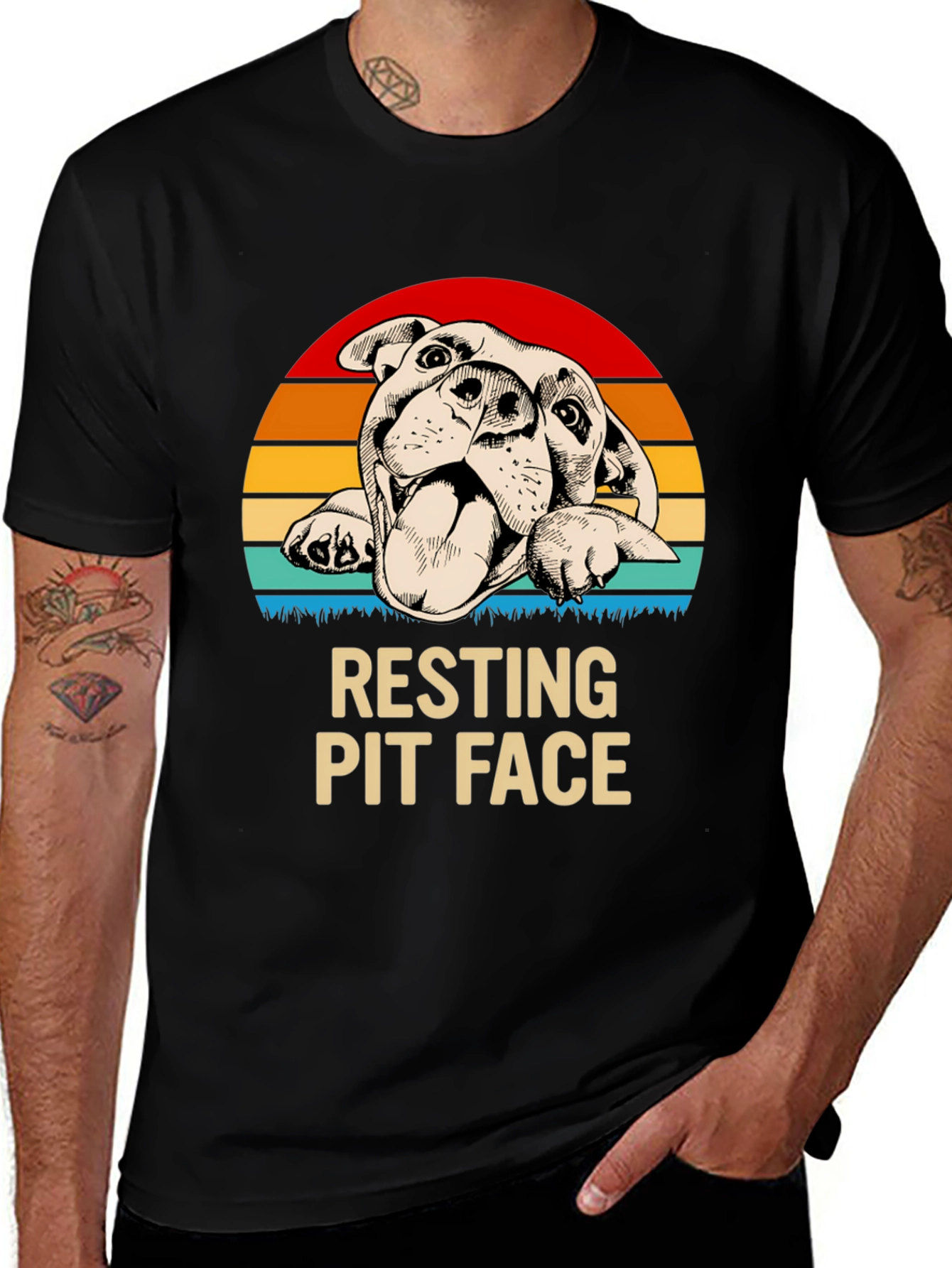 Variant 14 of Resting Pit Face T-Shirt - Funny Dog Lover Tee