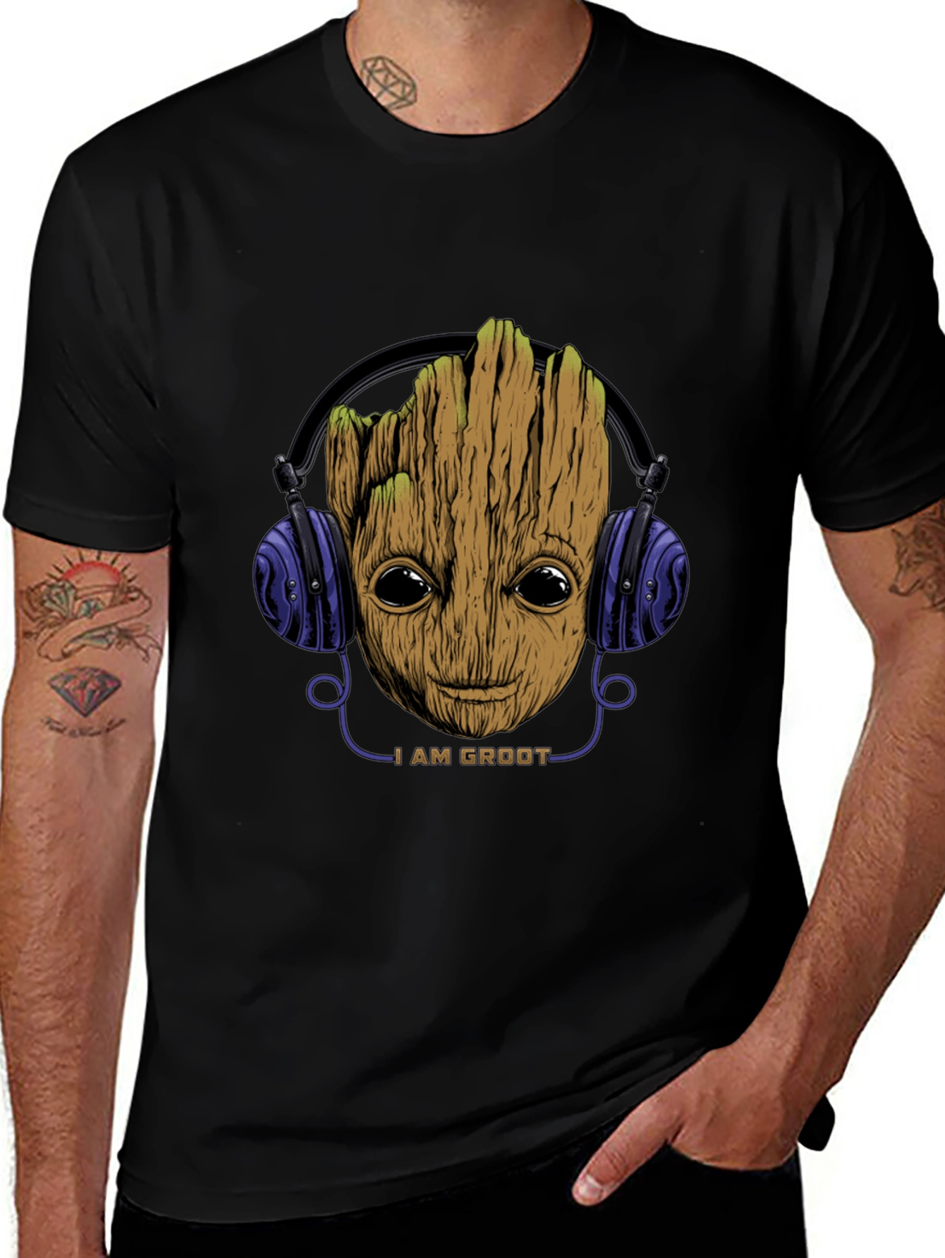 I am Groot Headphone T-Shirt