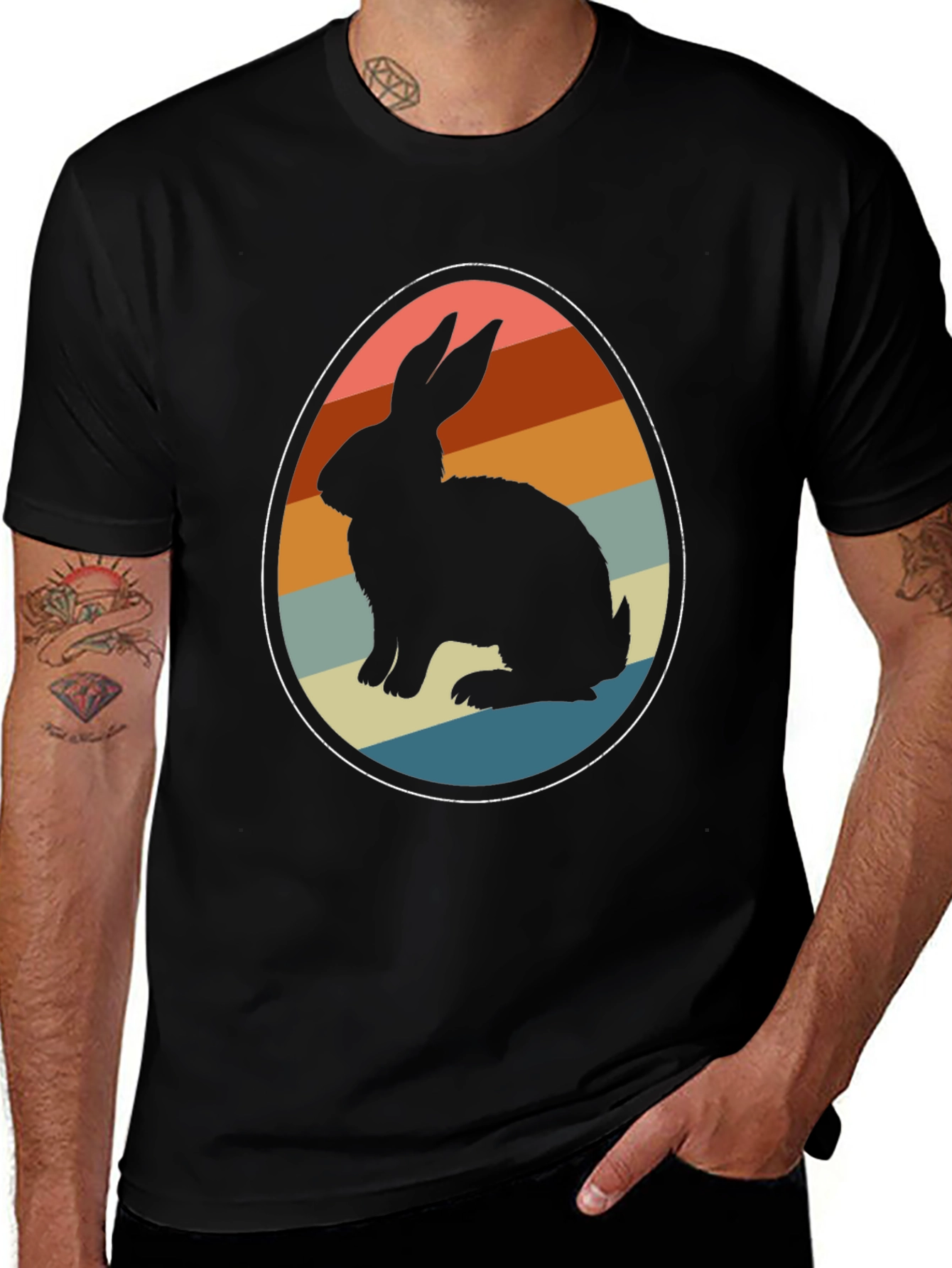 Variant 10 of Retro Easter Bunny Egg T-Shirt