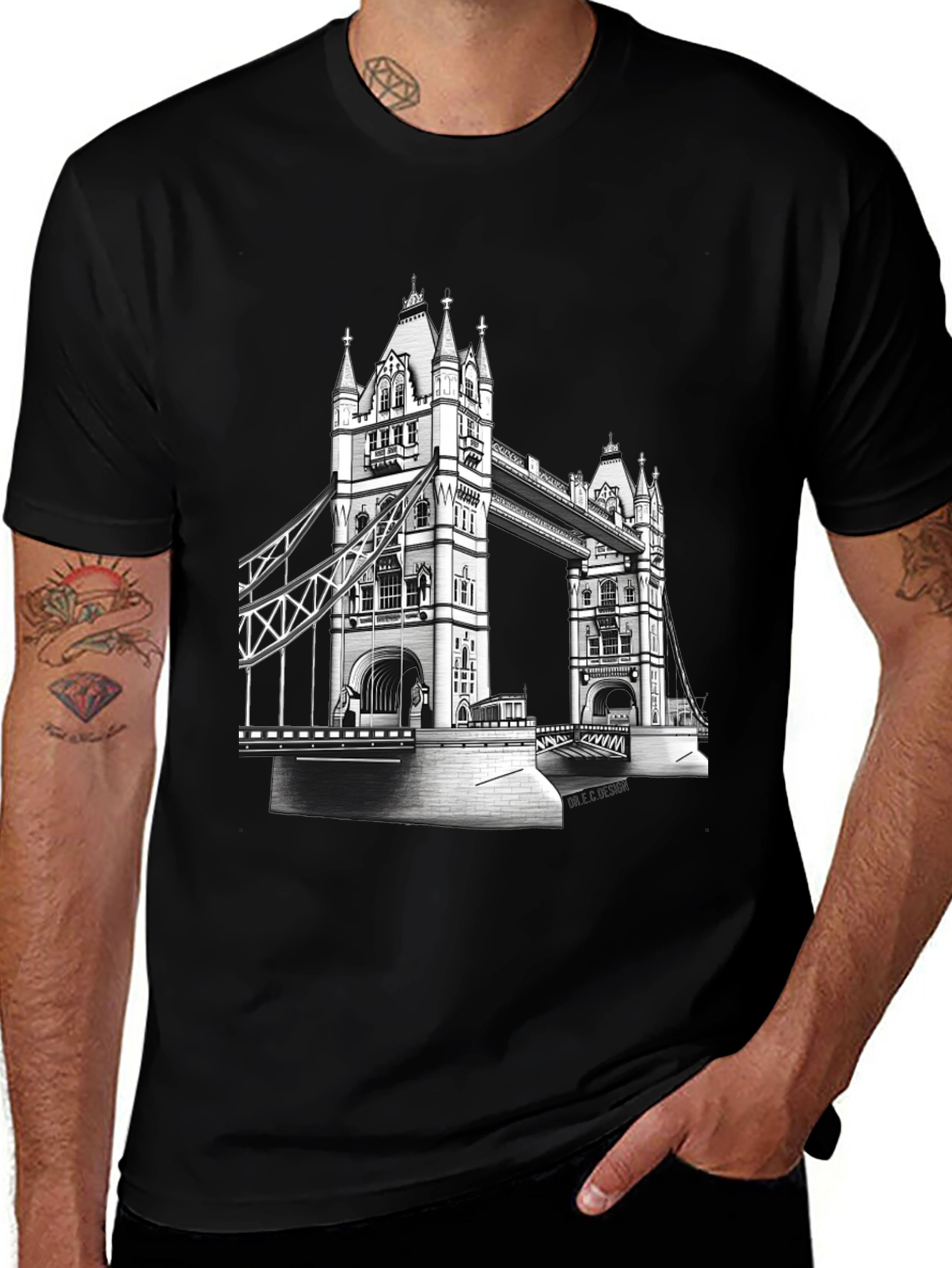 Tower Bridge Graphic Tee - London Landmark Shirt