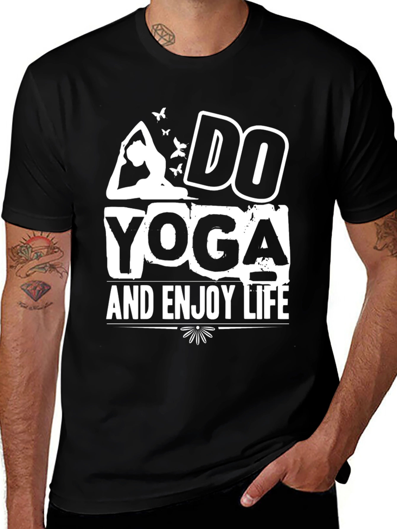 Variant 21 of Do Yoga And Enjoy Life Black T-Shirt