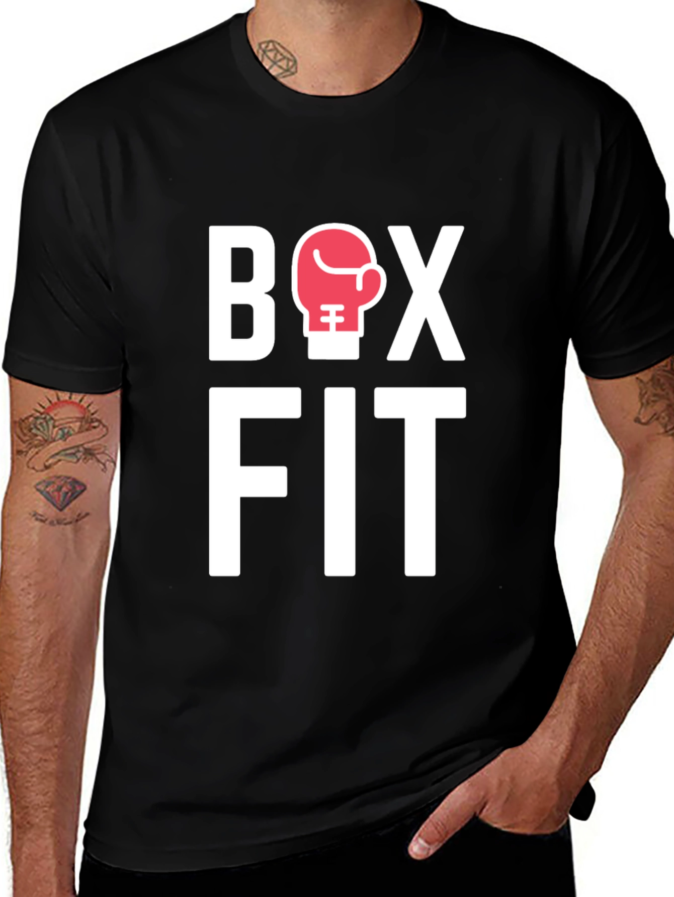 Box Fit Graphic Tee - Stylish Workout Shirt