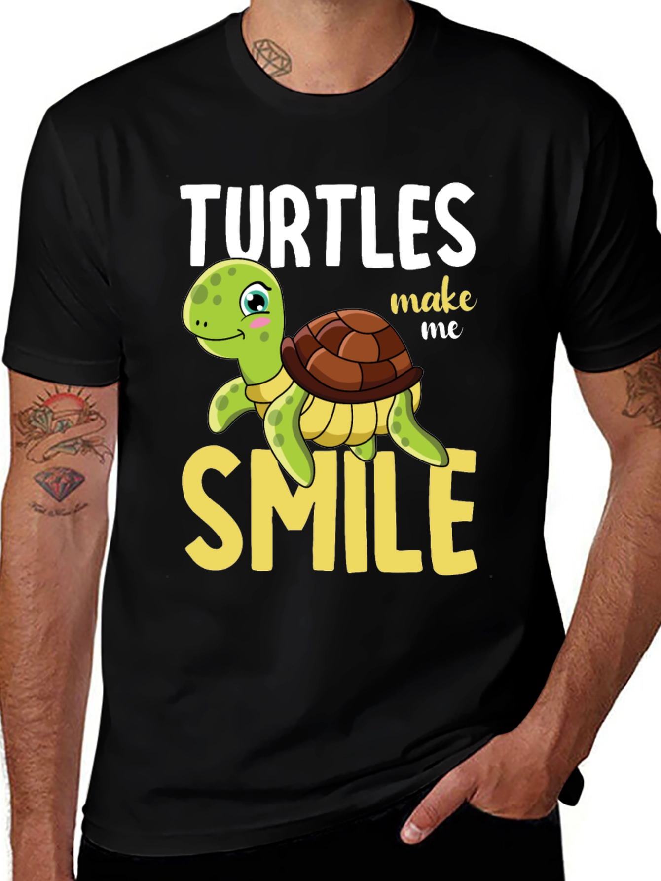 Variant 27 of Turtles Make Me Smile Graphic T-Shirt