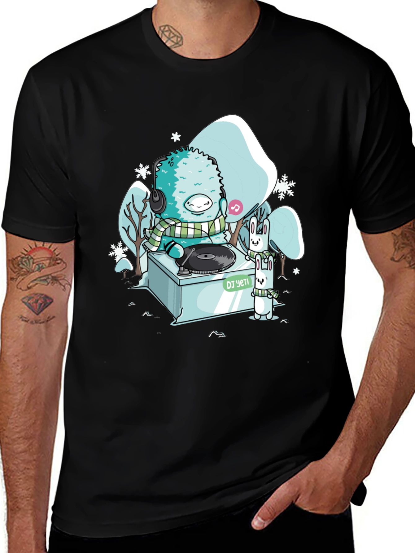 Variant 16 of DJ Yeti Graphic Tee - Cool Music Lover Shirt