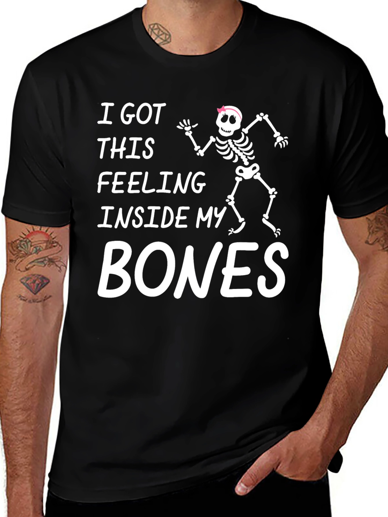 Variant 2 of Feeling Inside My Bones Skeleton T-Shirt 