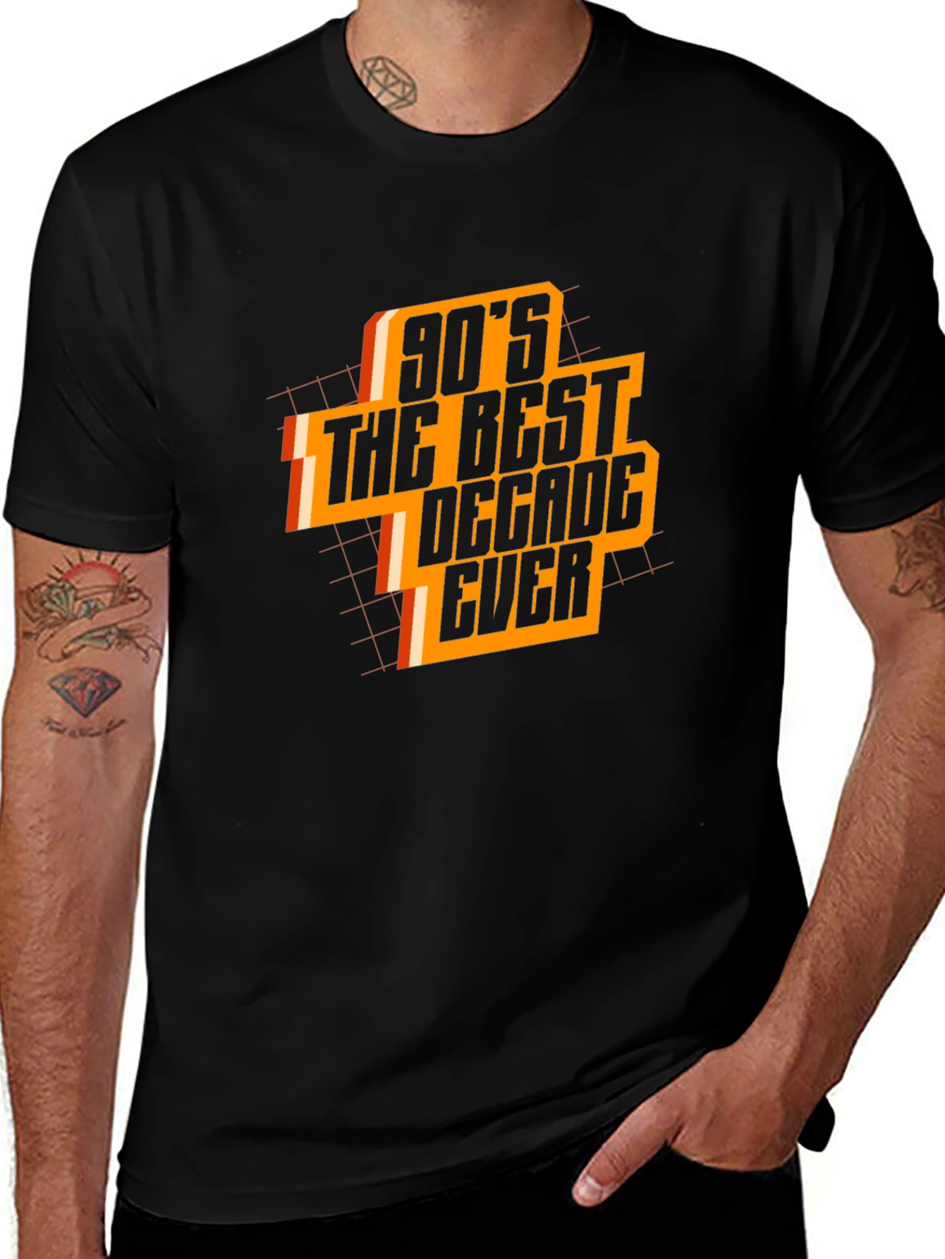 90's The Best Decade Ever Black Graphic Tee