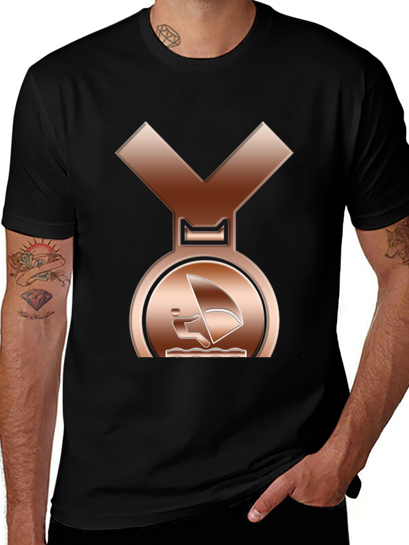 Variant 29 of Bronze Windsurfing Medal T-Shirt