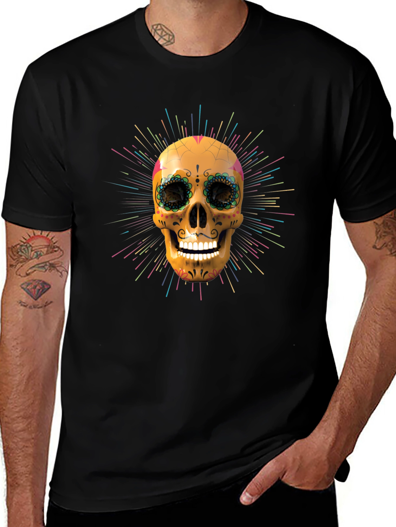 Variant 25 of Day of the Dead Skull T-Shirt - Stylish Graphic Tee