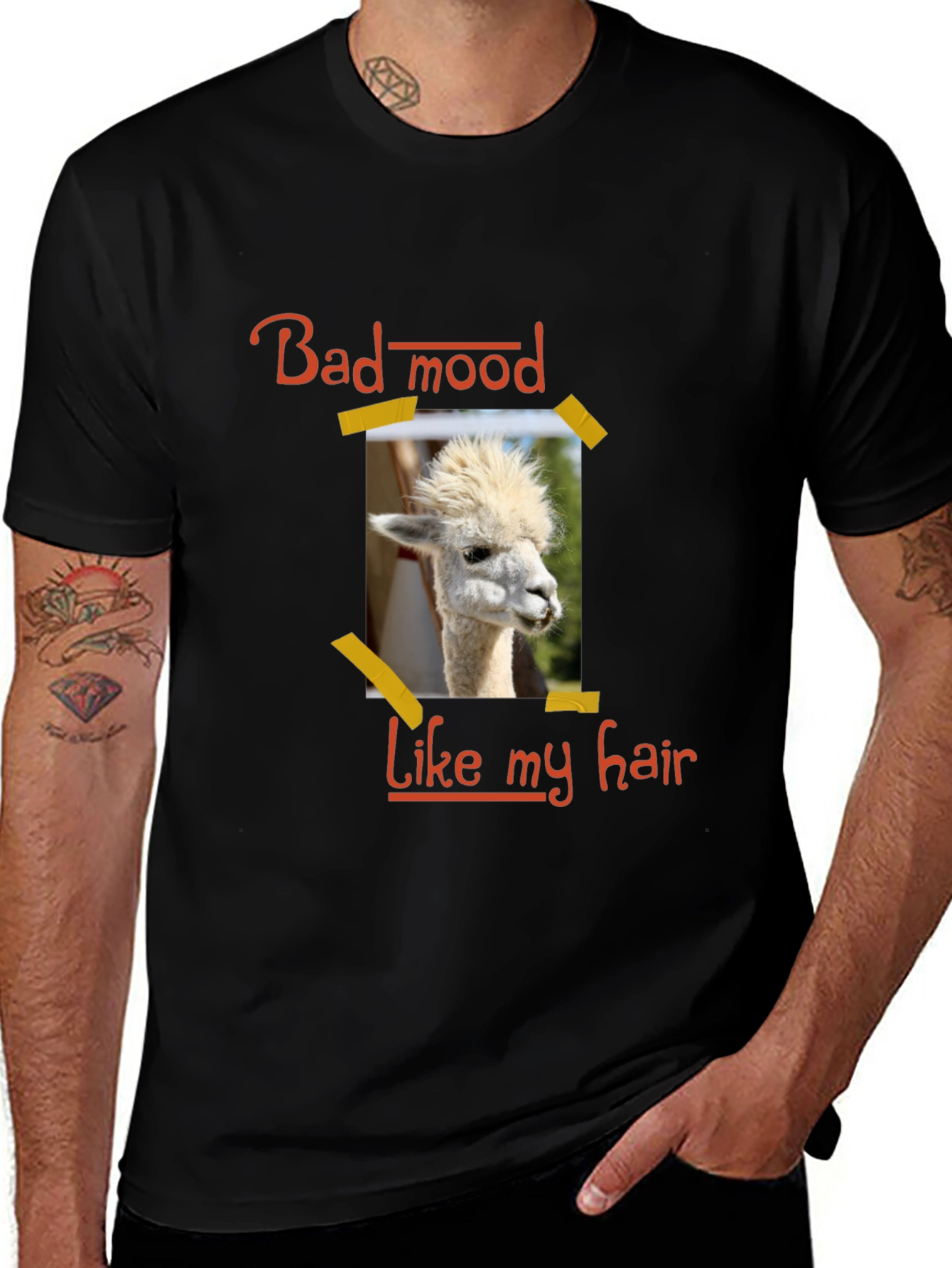 Variant 27 of Bad Mood Llama Hair T-Shirt