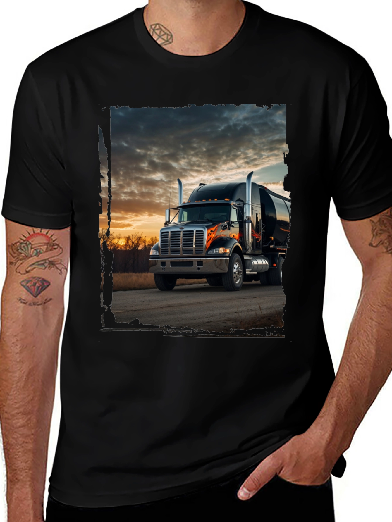 Variant 25 of Truck Graphic Tee - Sunset Road