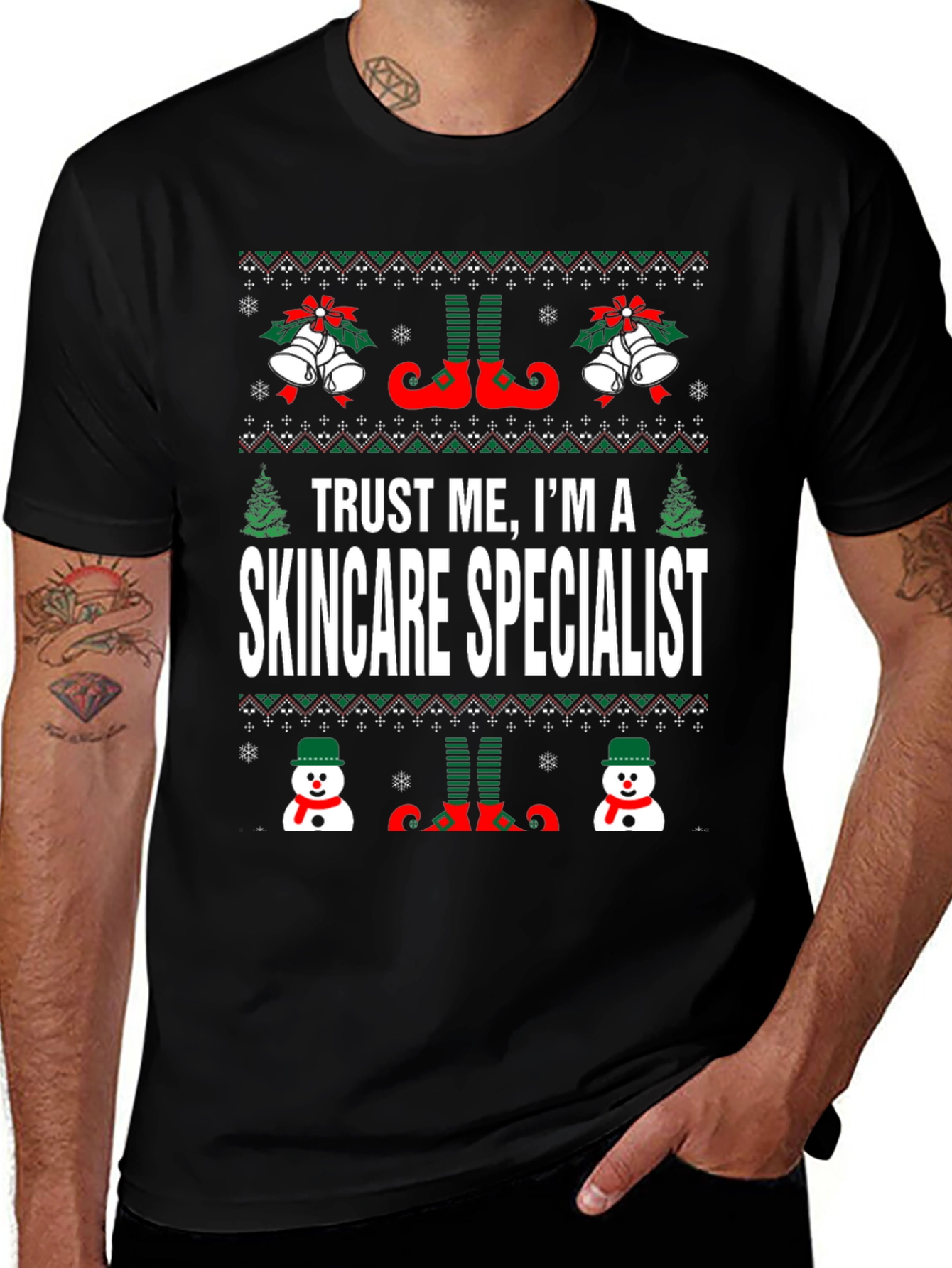Variant 9 of Trust Me I'm A Skincare Specialist Christmas T-Shirt