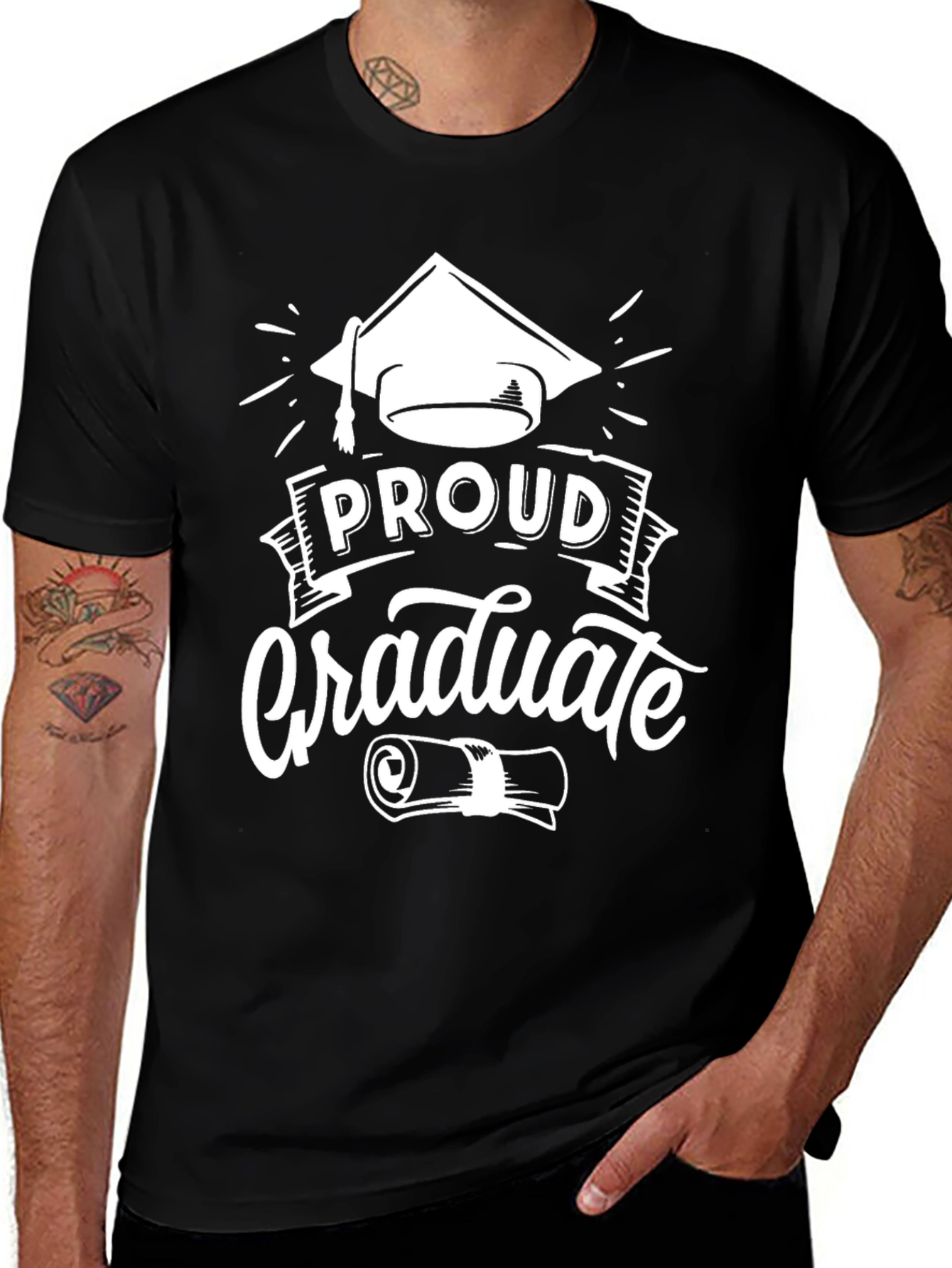Variant 16 of Proud Graduate Black T-Shirt