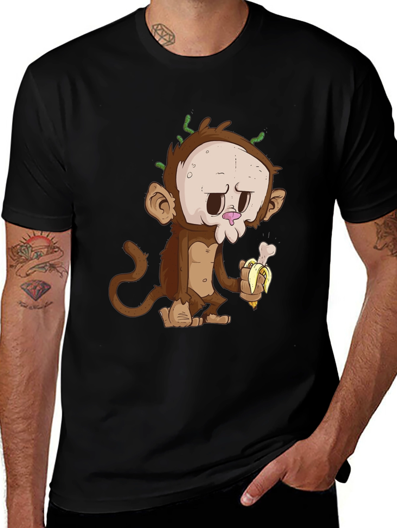 Variant 23 of Monkey Bone Banana Graphic T-Shirt