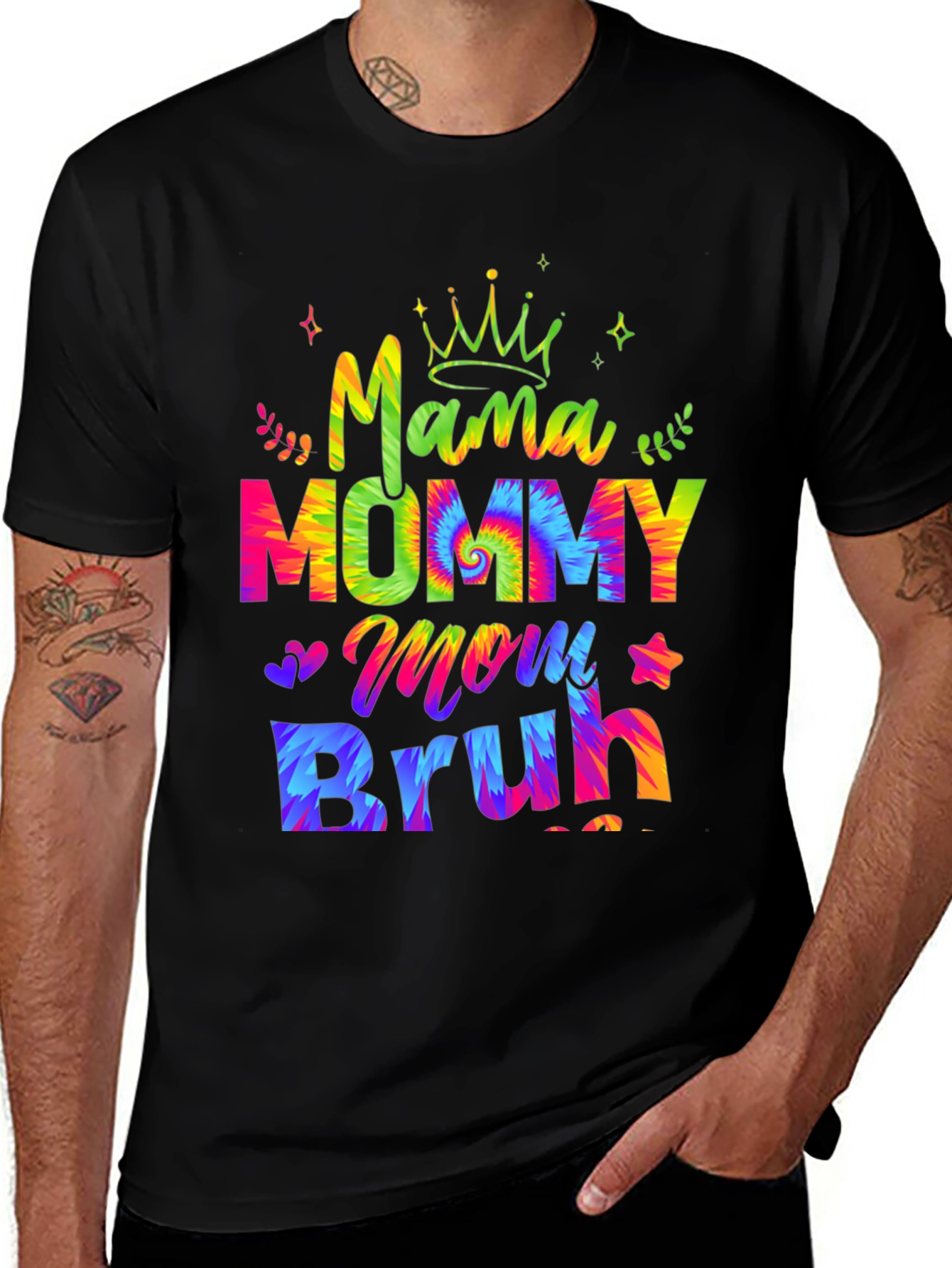 Variant 30 of Mama Mommy Mom Bruh T-Shirt - Tie Dye Design
