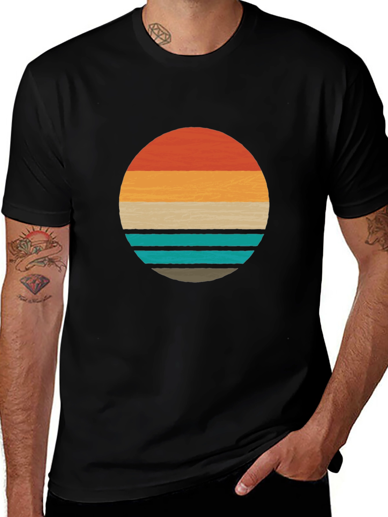 Variant 13 of Retro Sunset Graphic Tee - Stylish Comfort