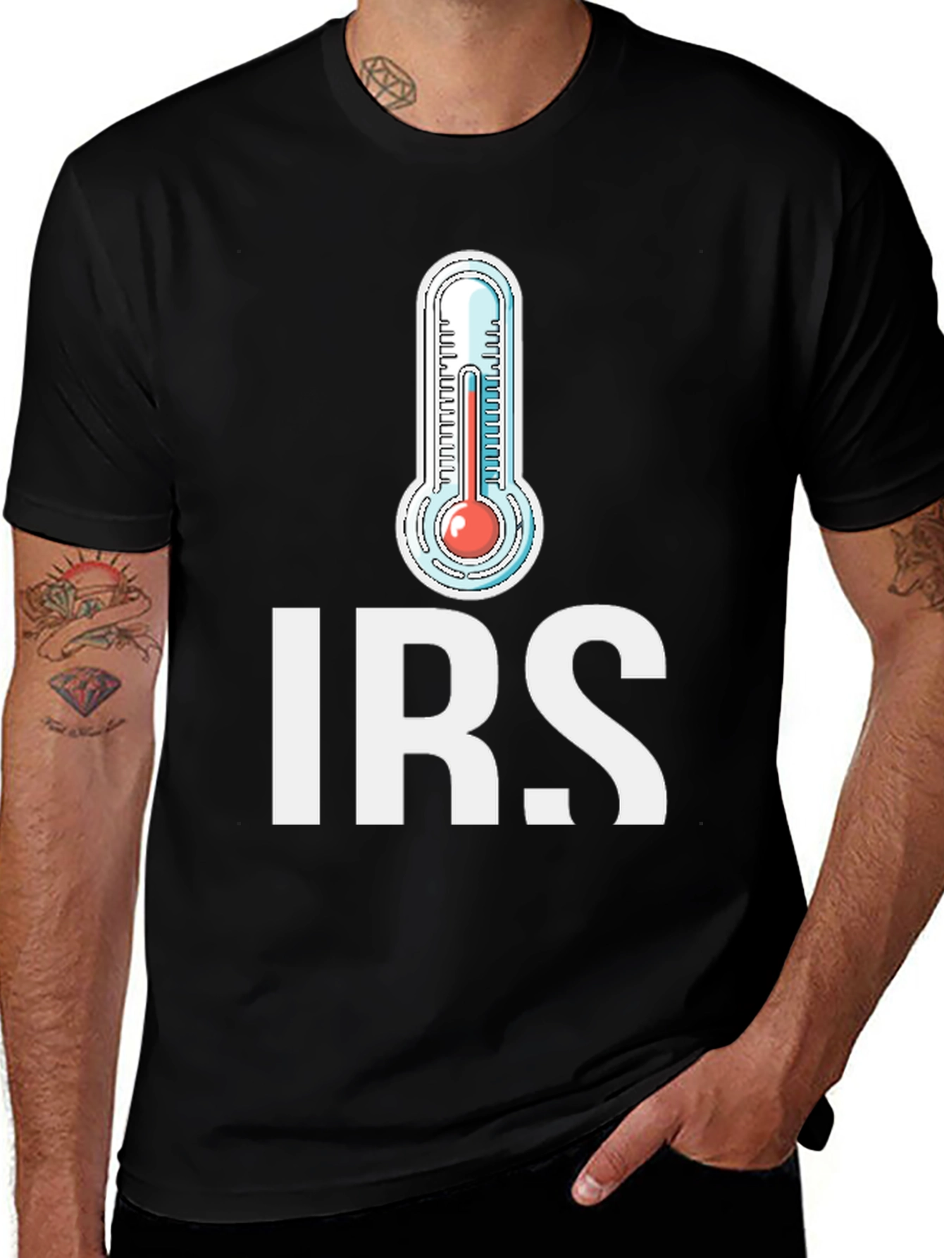 Variant 13 of IRS Thermometer Graphic T-Shirt - Black