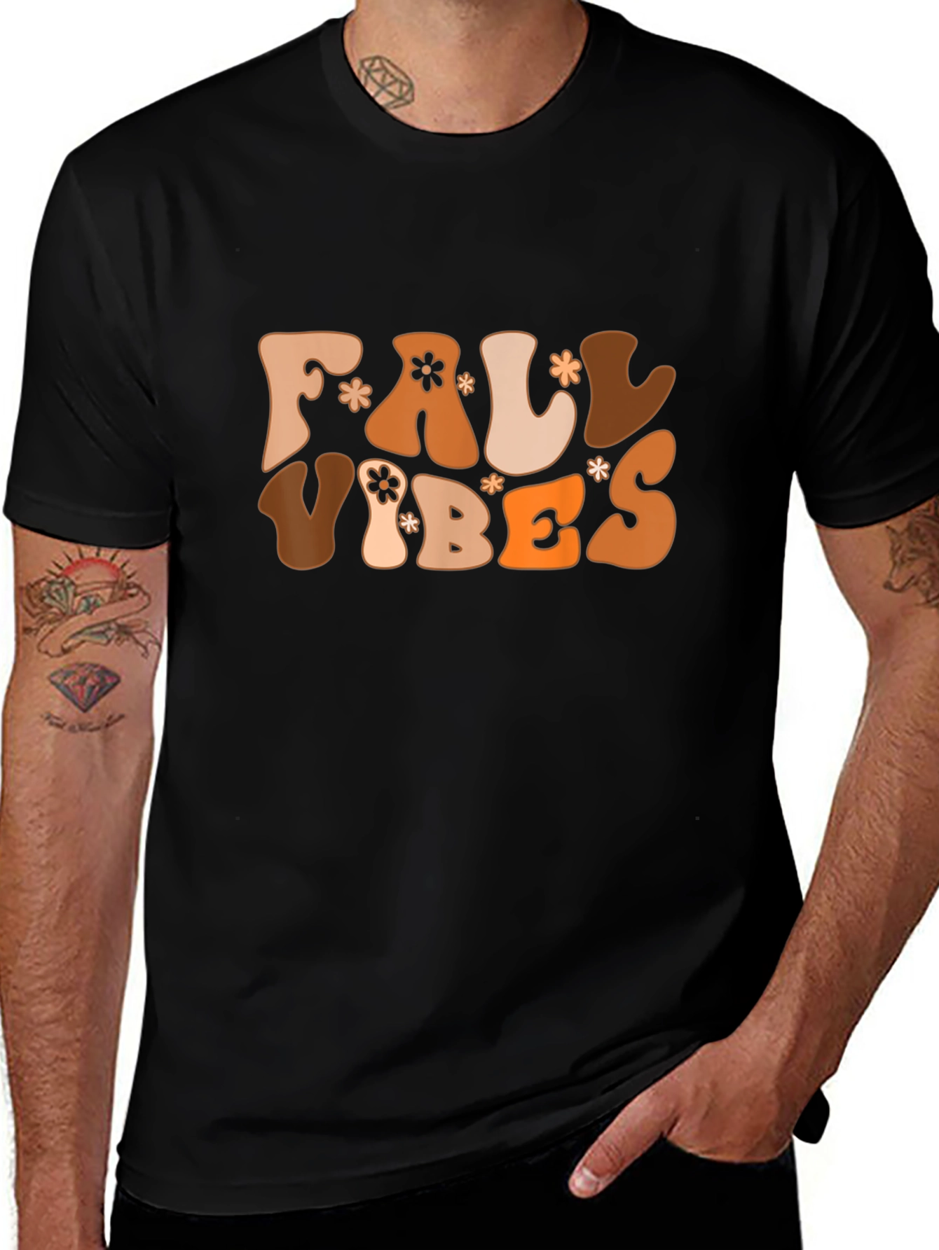Fall Vibes T-Shirt - Retro Autumn Graphic Tee