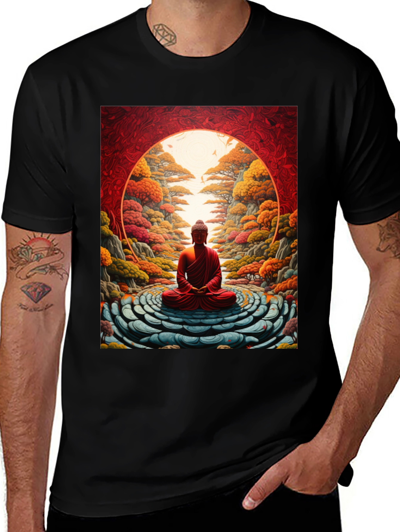 Meditative Zen Buddha T-Shirt - Spiritual Apparel
