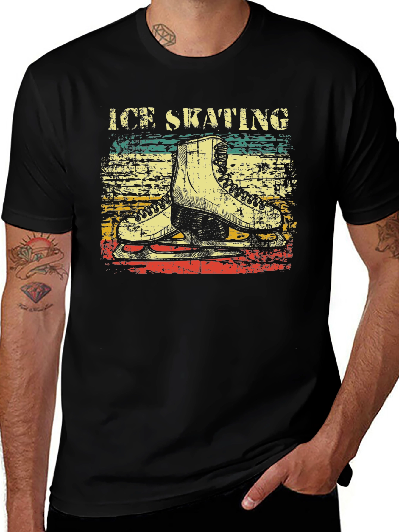 Variant 18 of Ice Skating Vintage Graphic T-Shirt