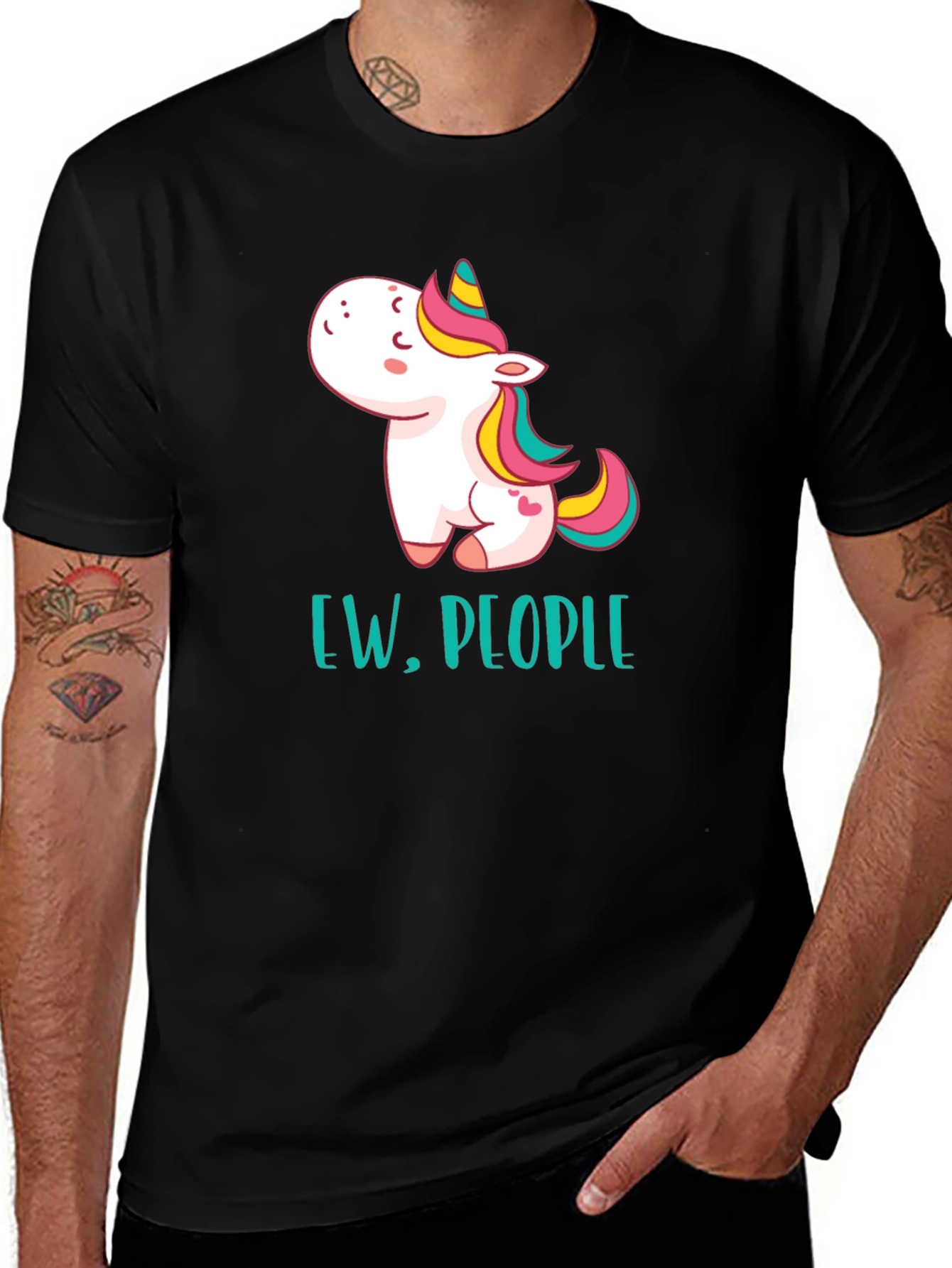 Variant 27 of Ew, People Unicorn Graphic Tee - Trendy Humor T-Shirt