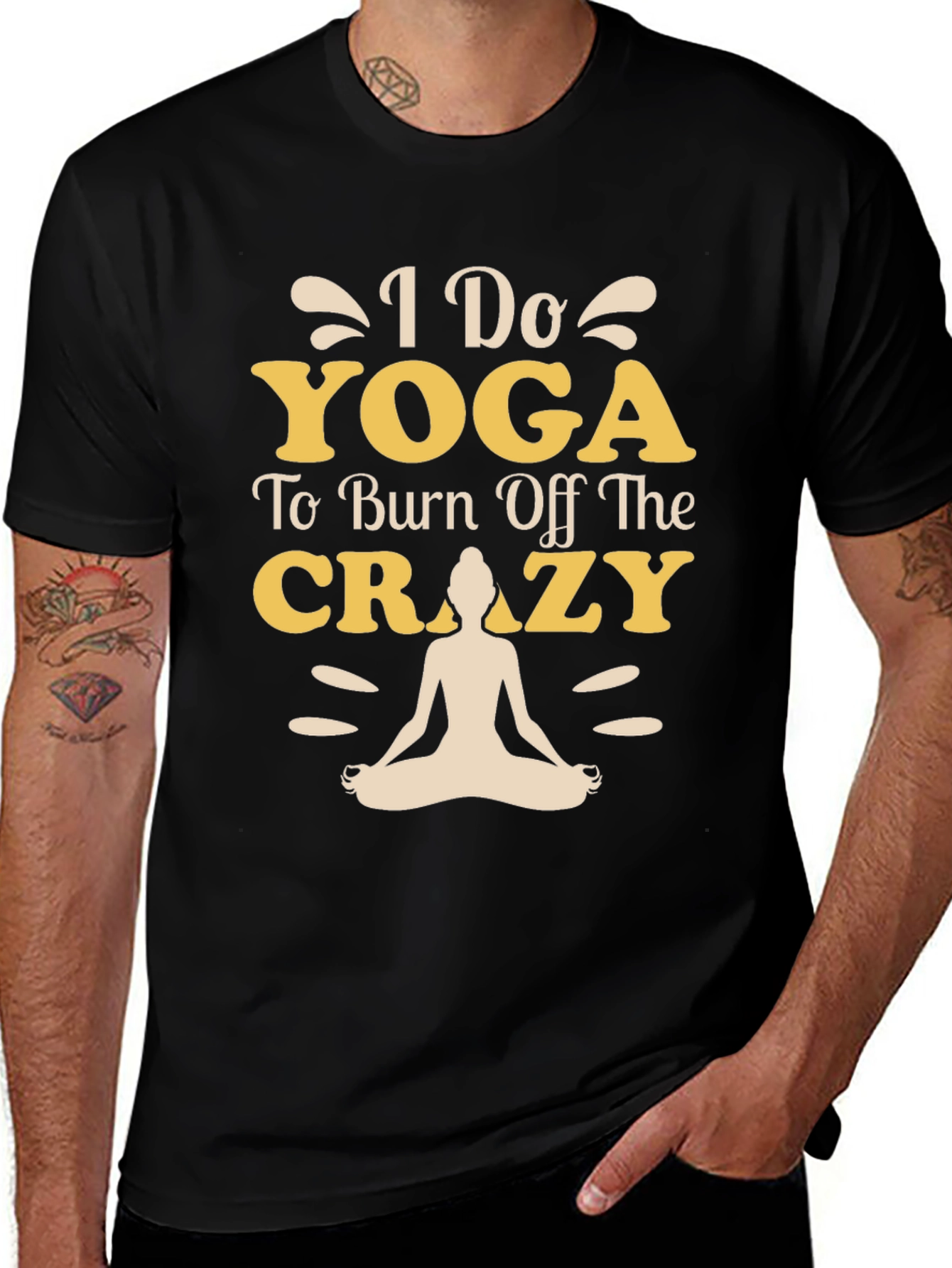 Variant 23 of Yoga T-Shirt - Burn Off The Crazy