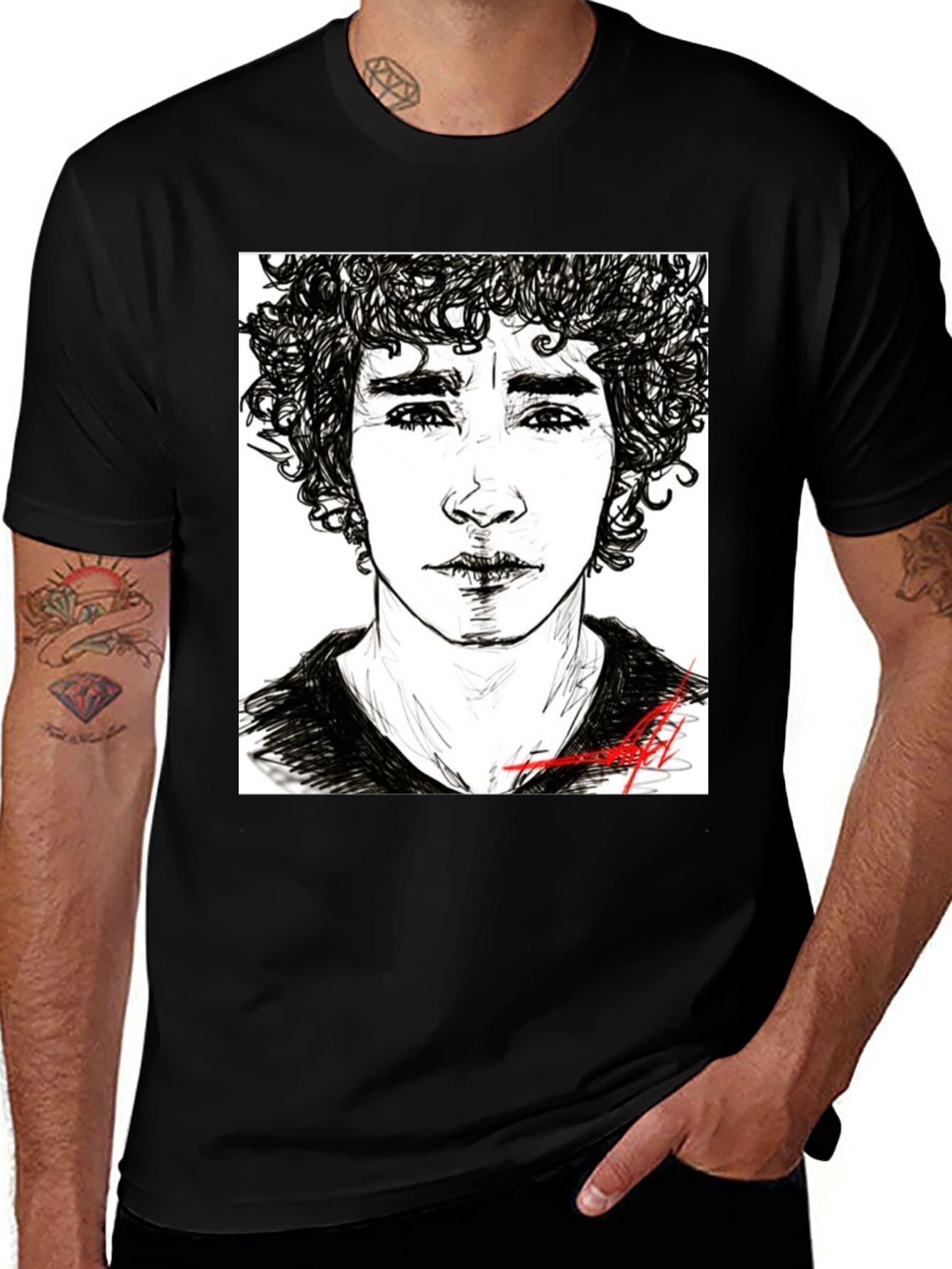 Variant 11 of Sketch Portrait Graphic Tee