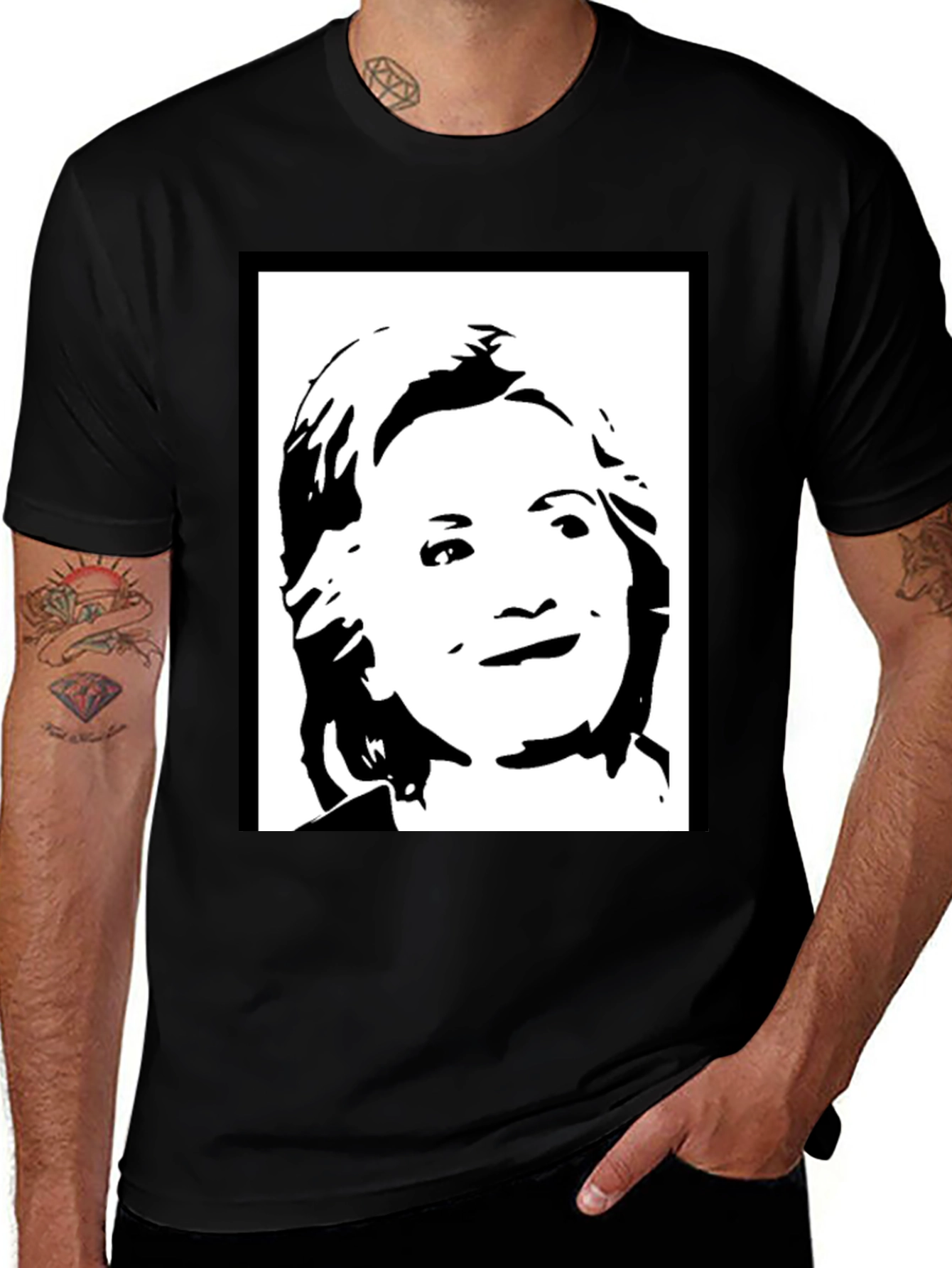 Hillary Clinton Graphic T-Shirt - Black