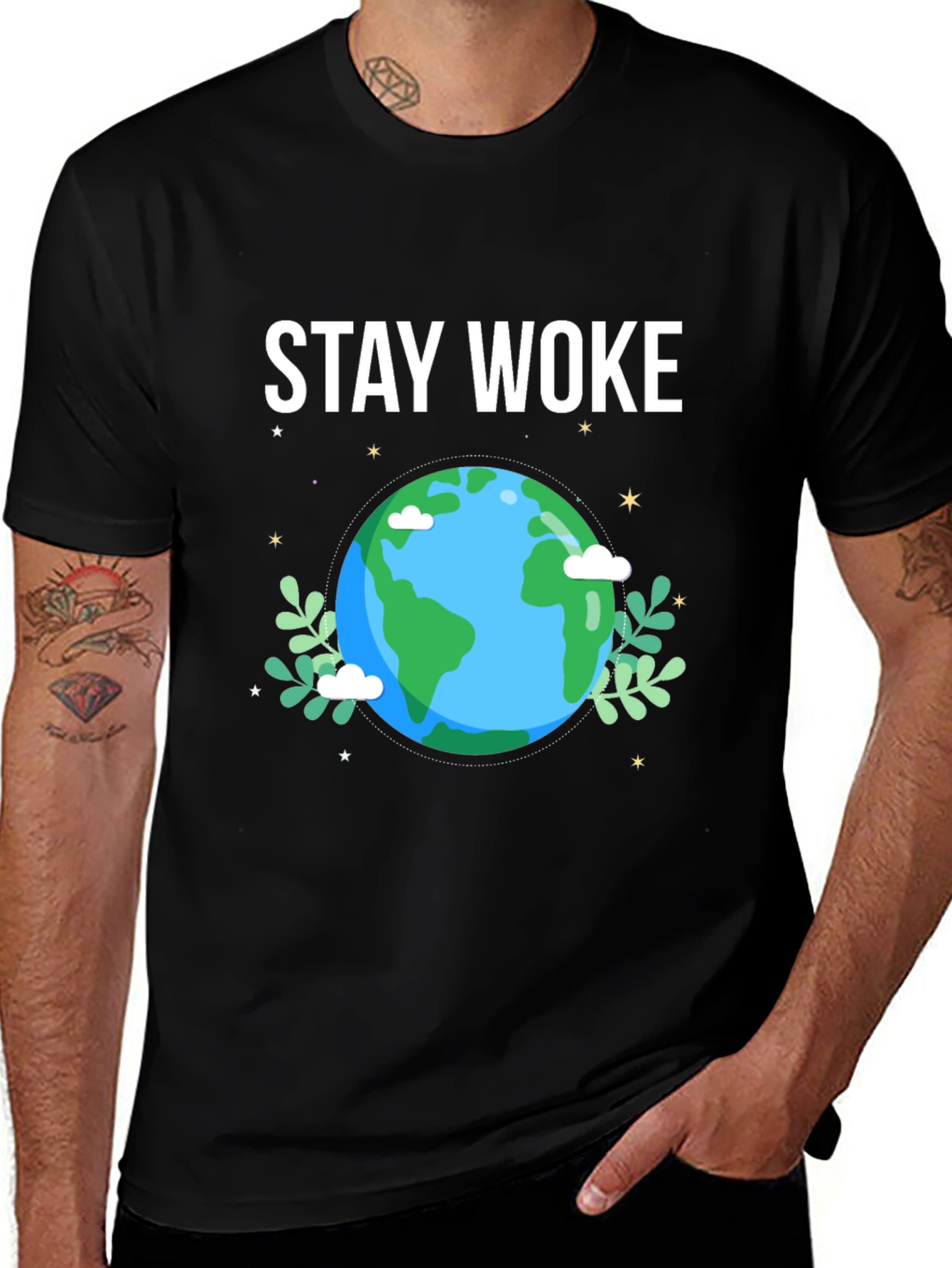 Variant 13 of Stay Woke Earth Graphic T-Shirt