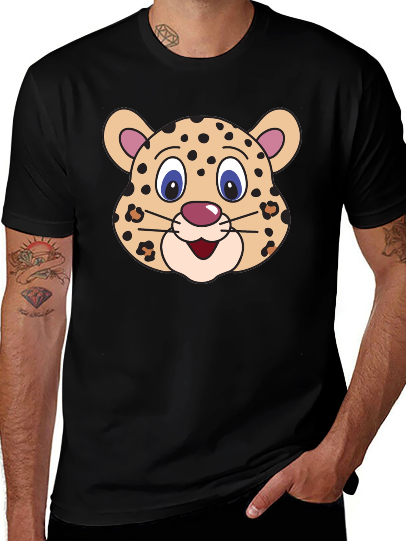 Variant 2 of Cartoon Leopard Graphic Tee