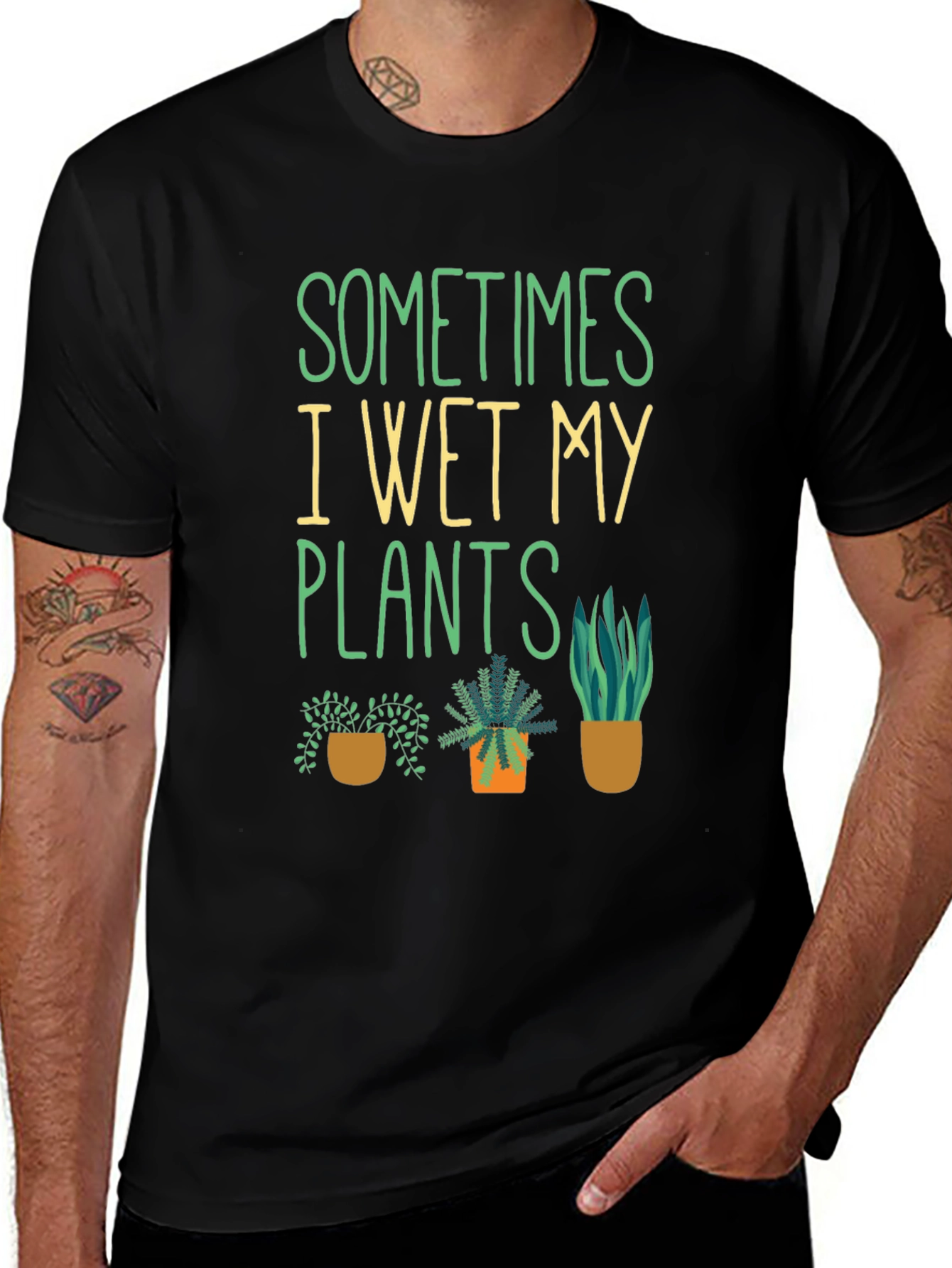 Variant 25 of Funny Gardening T-Shirt - Sometimes I Wet My Plants