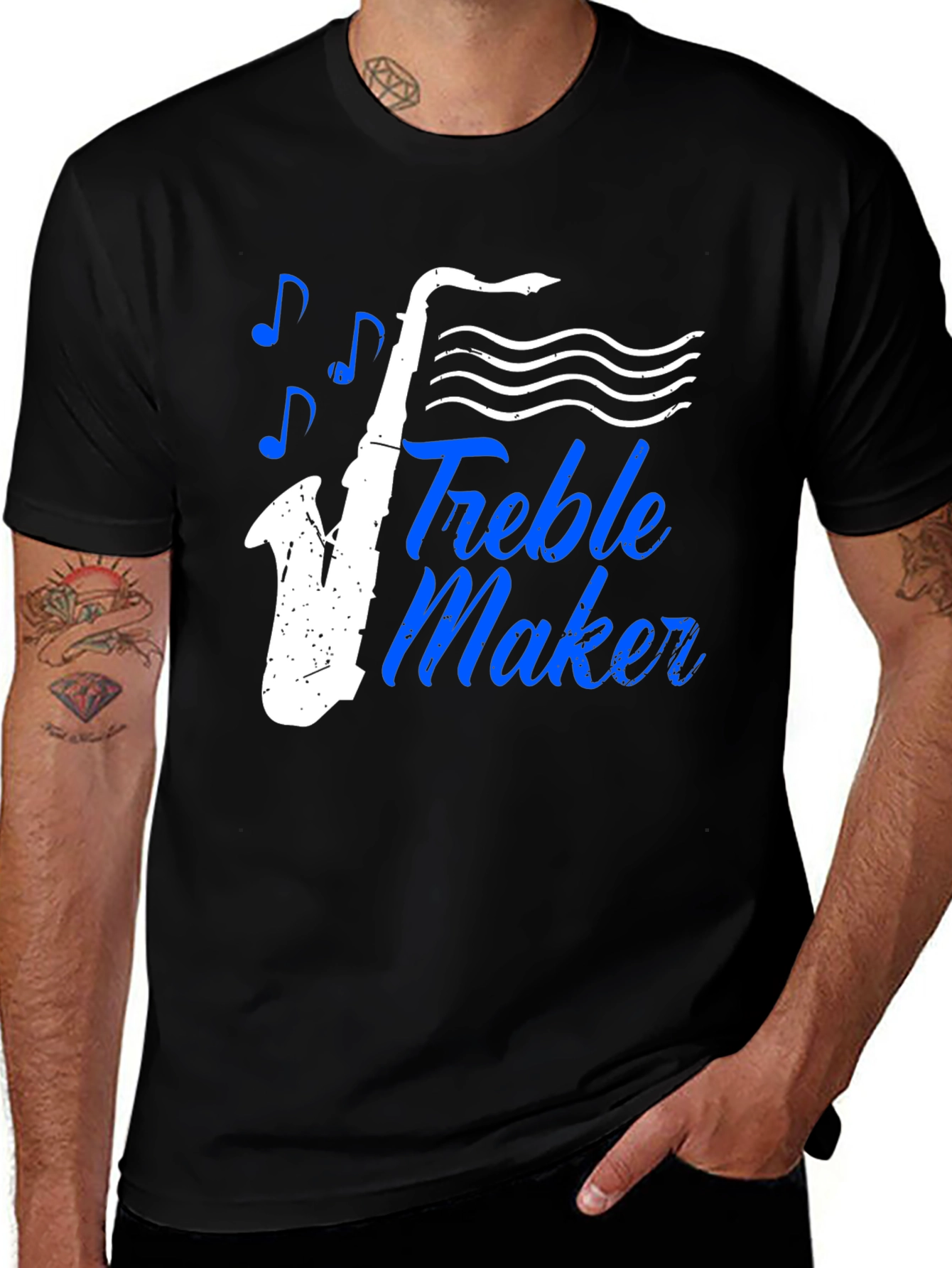 Variant 8 of Treble Maker Saxophone Graphic T-Shirt