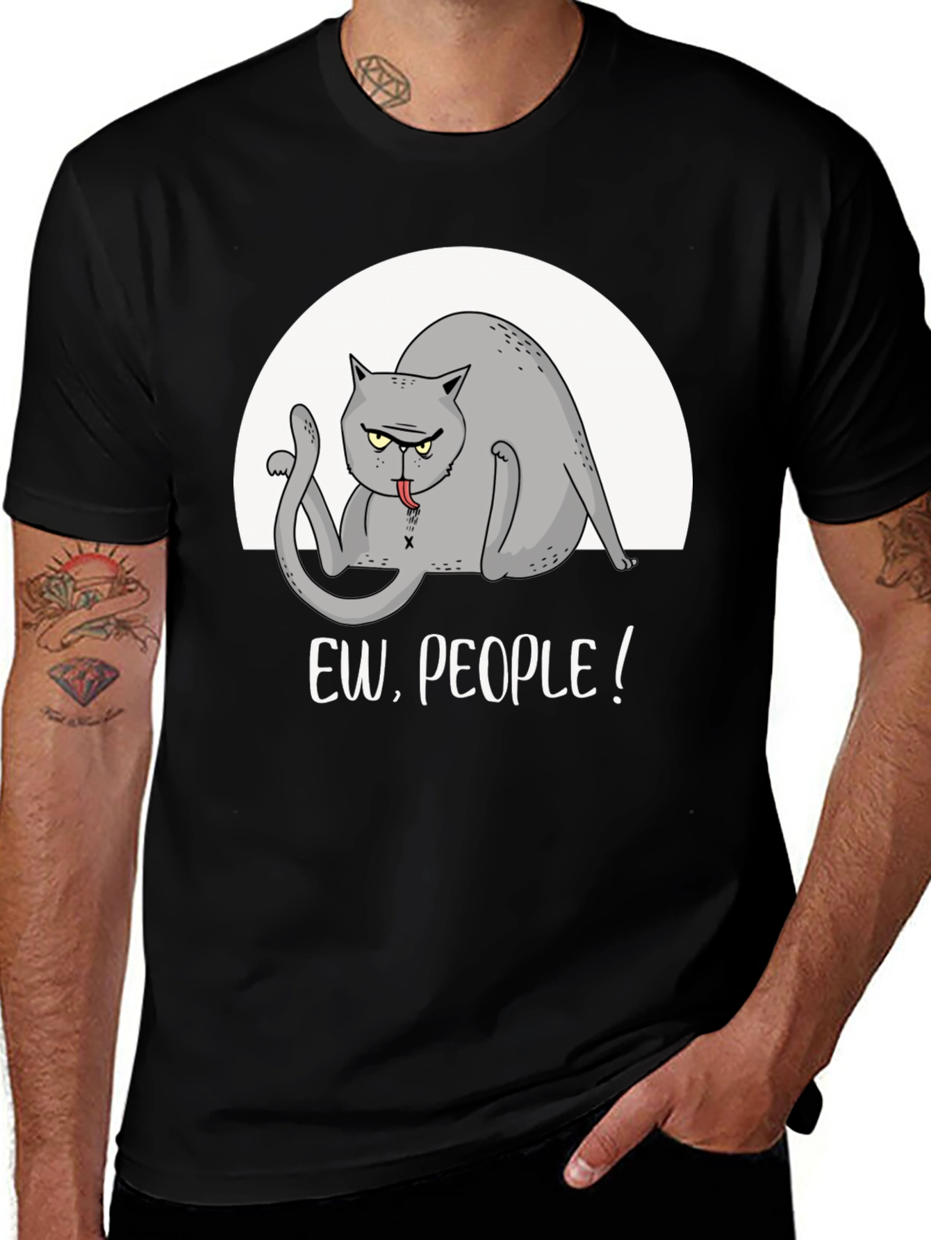 Variant 22 of Ew, People! Graphic Tee - Funny Cat T-Shirt