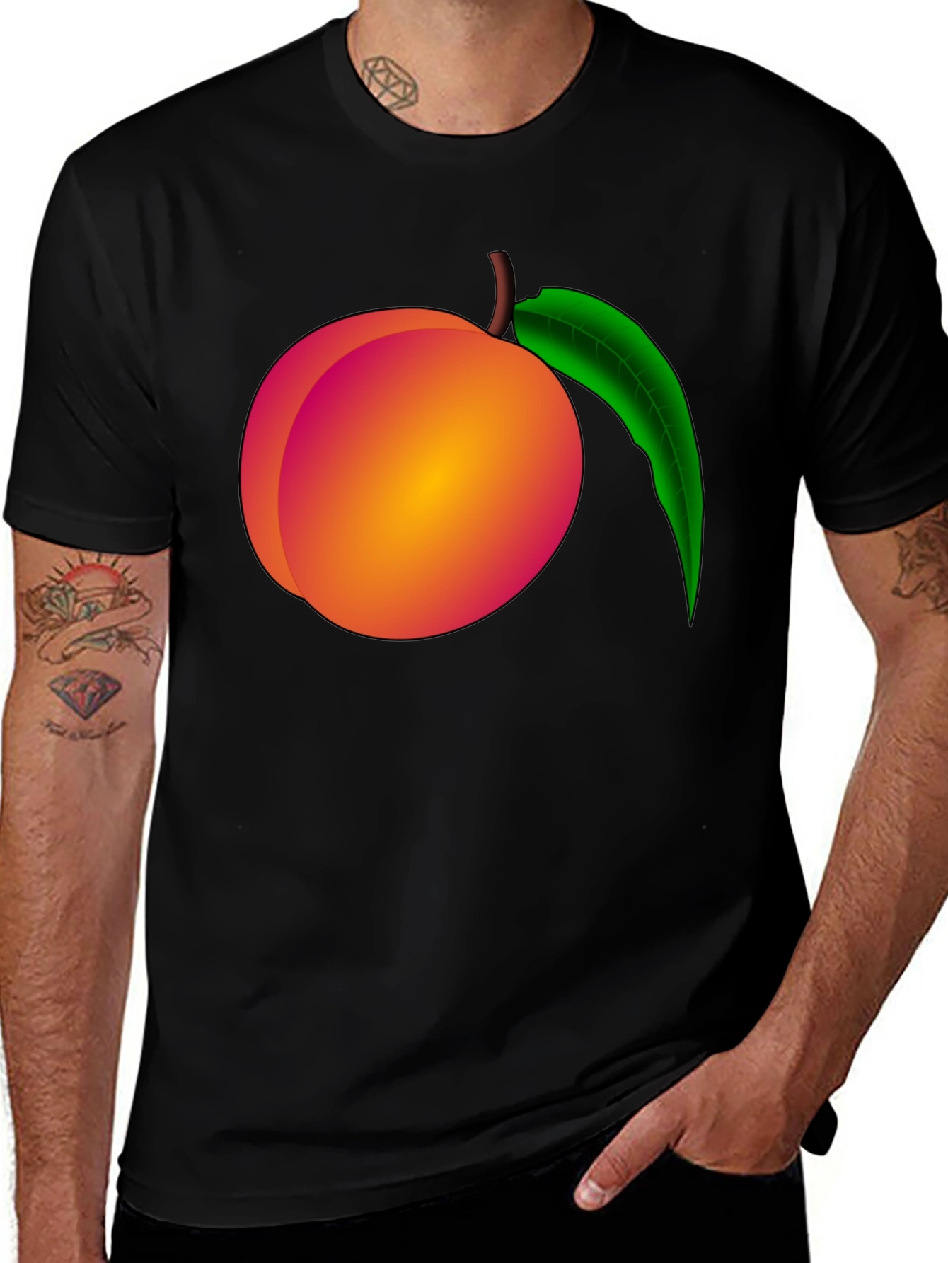 Variant 10 of Peach Graphic Tee - Casual Style